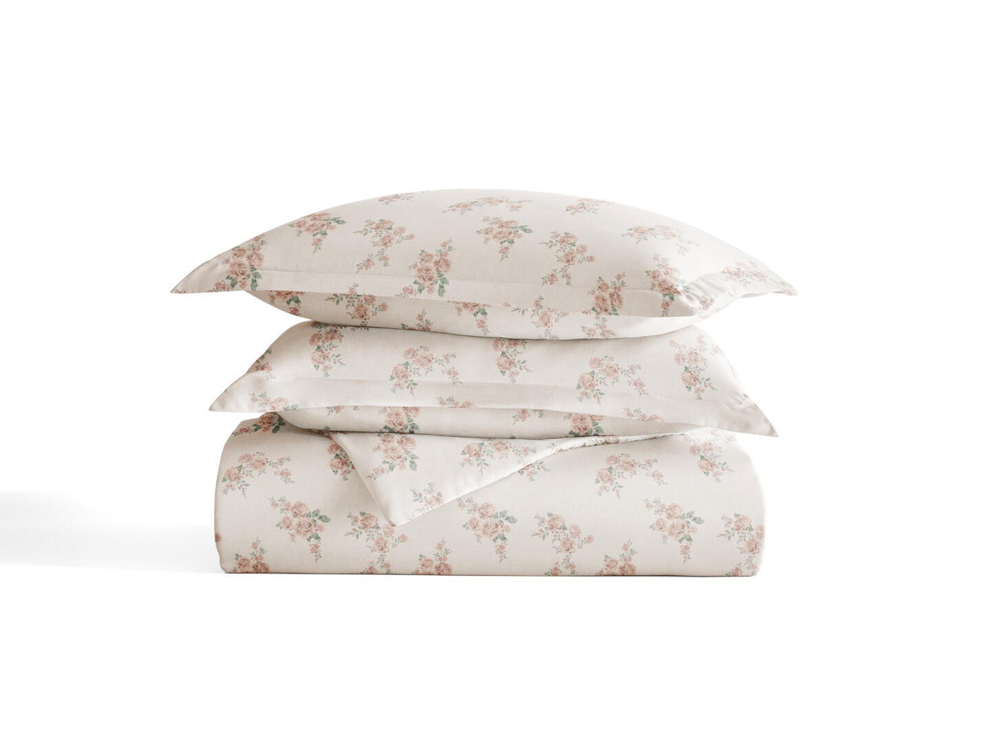 iEnjoy Home Rose 2 Piece Twin/Twin XL Duvet Set, Apricot, rollover