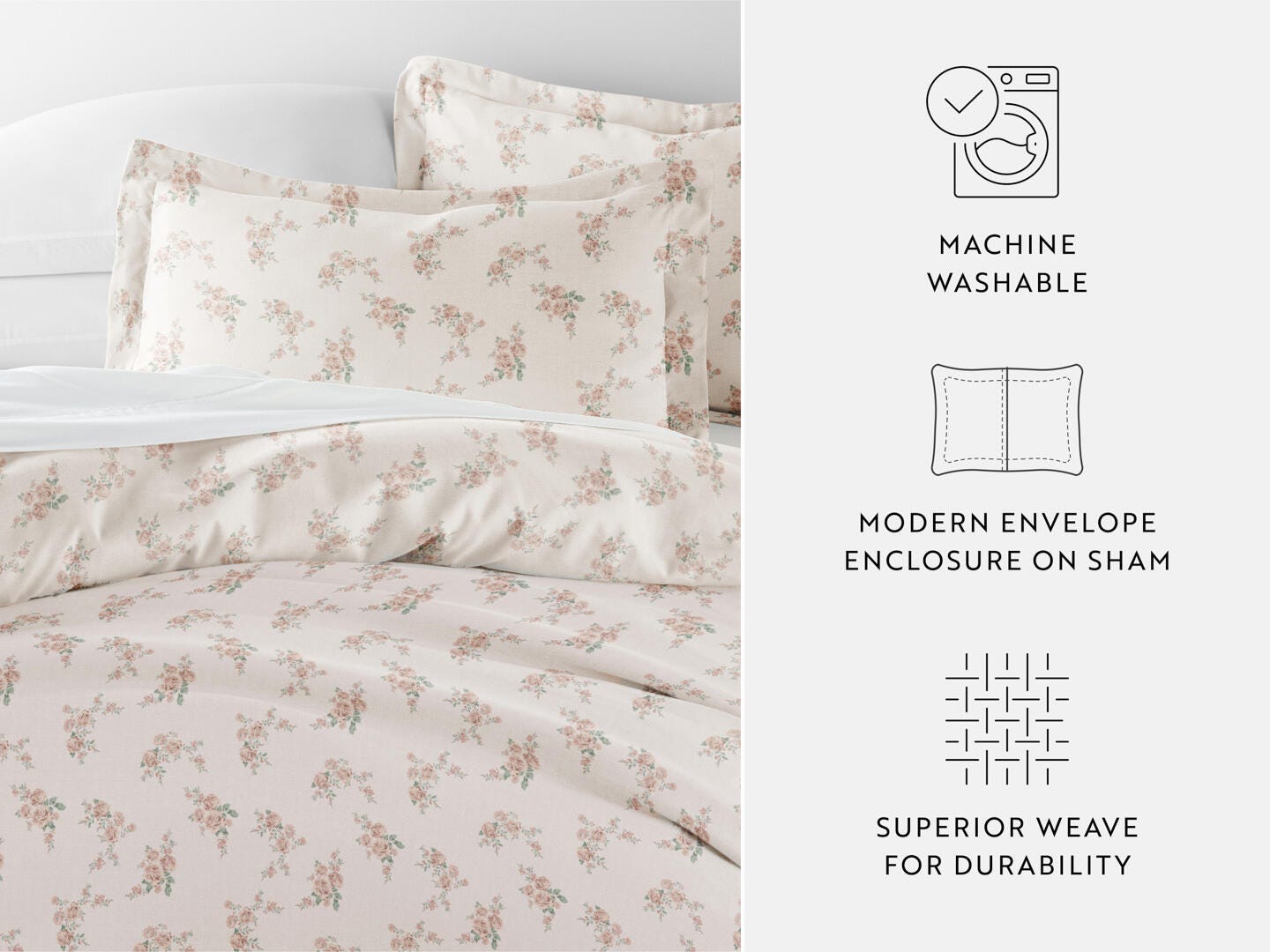iEnjoy Home Rose 2 Piece Twin/Twin XL Duvet Set, Apricot, large