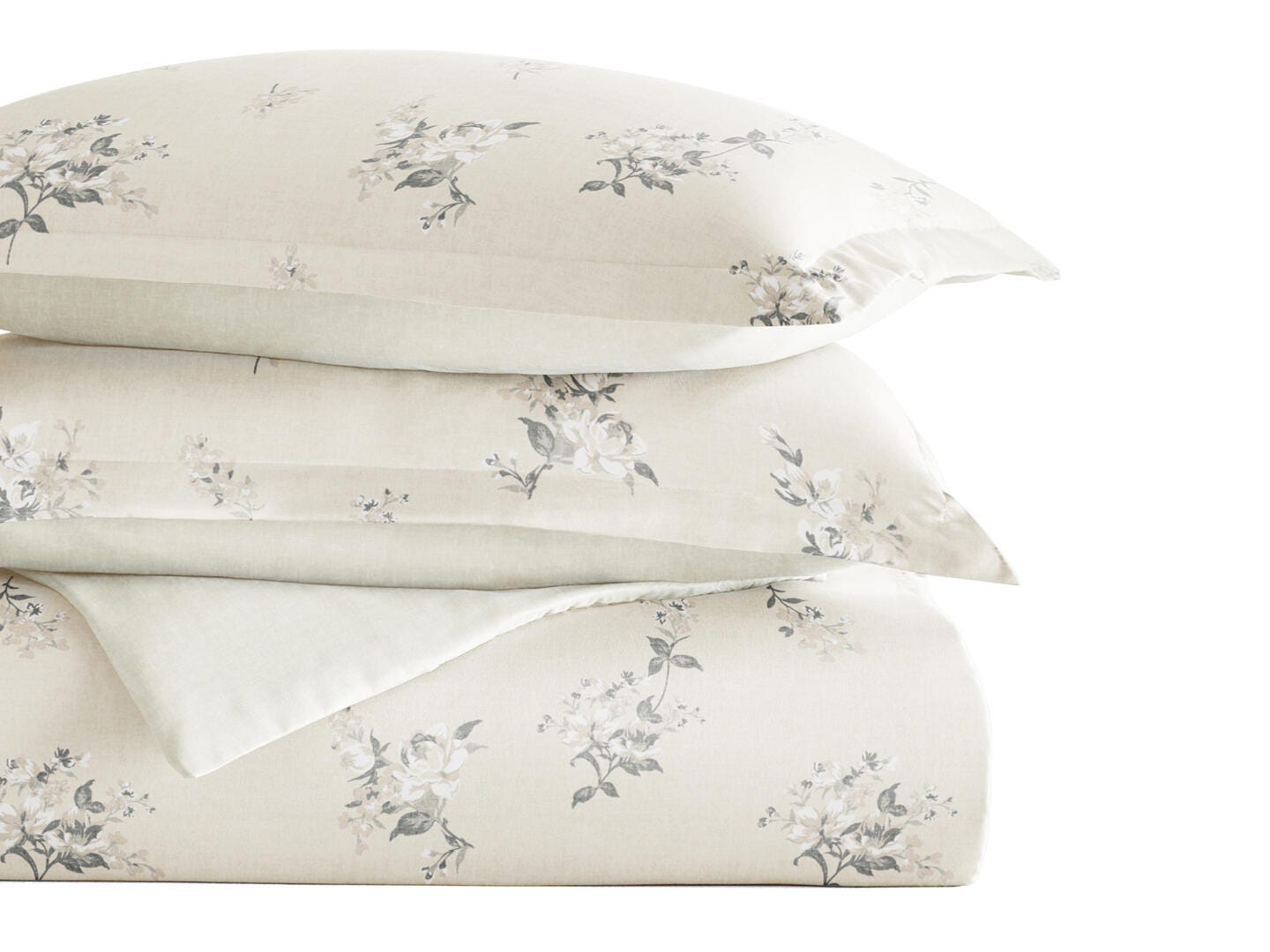 iEnjoy Home Delicate 3 Piece King/California King Duvet Set, Ivory, large