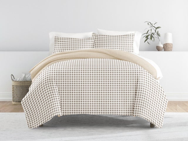 iEnjoy Home Gingham 3 Piece Full/Queen Duvet Set