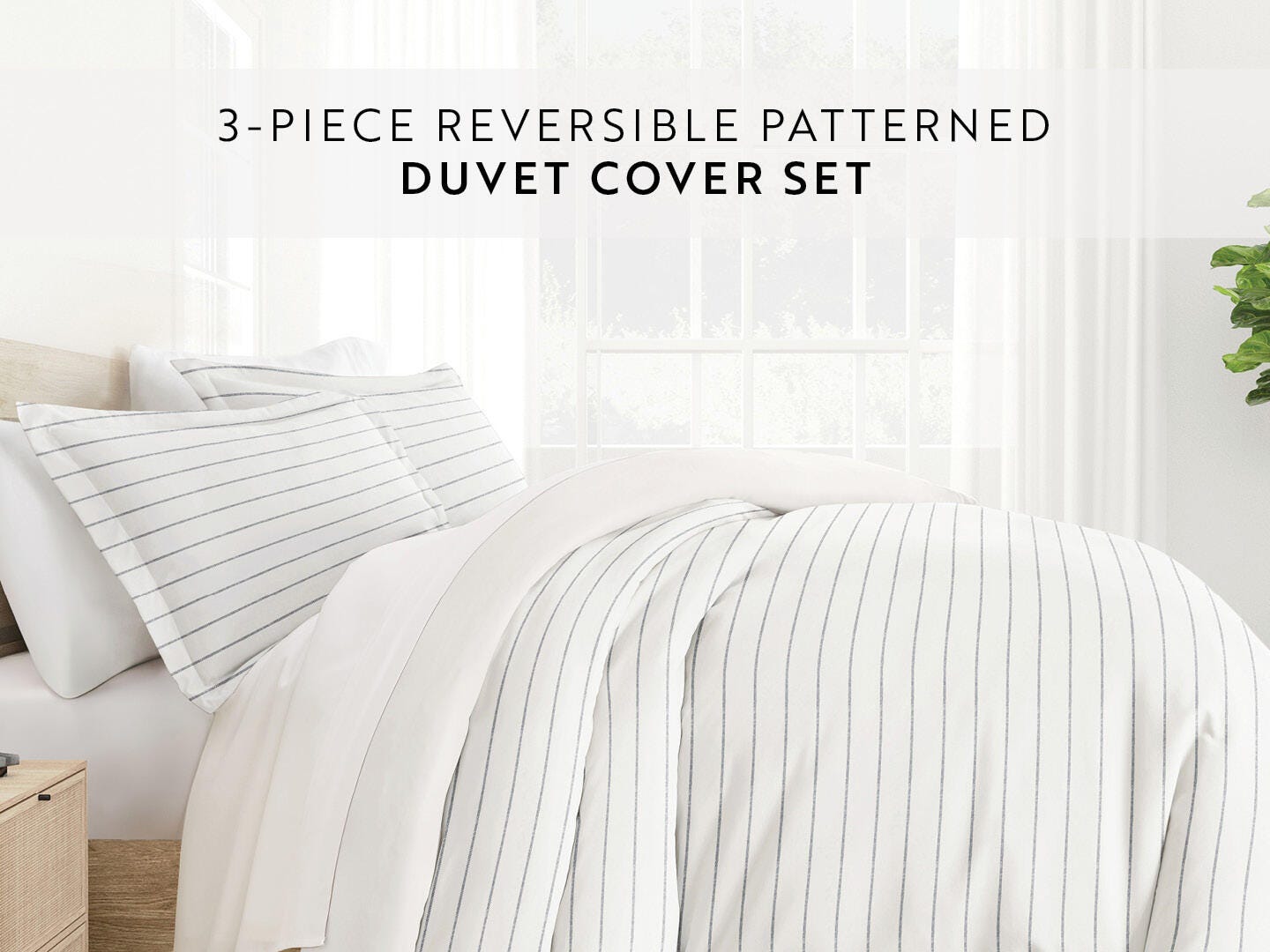 iEnjoy Home Harbor 2 Piece Twin/Twin XL Duvet Set, Ivory, large