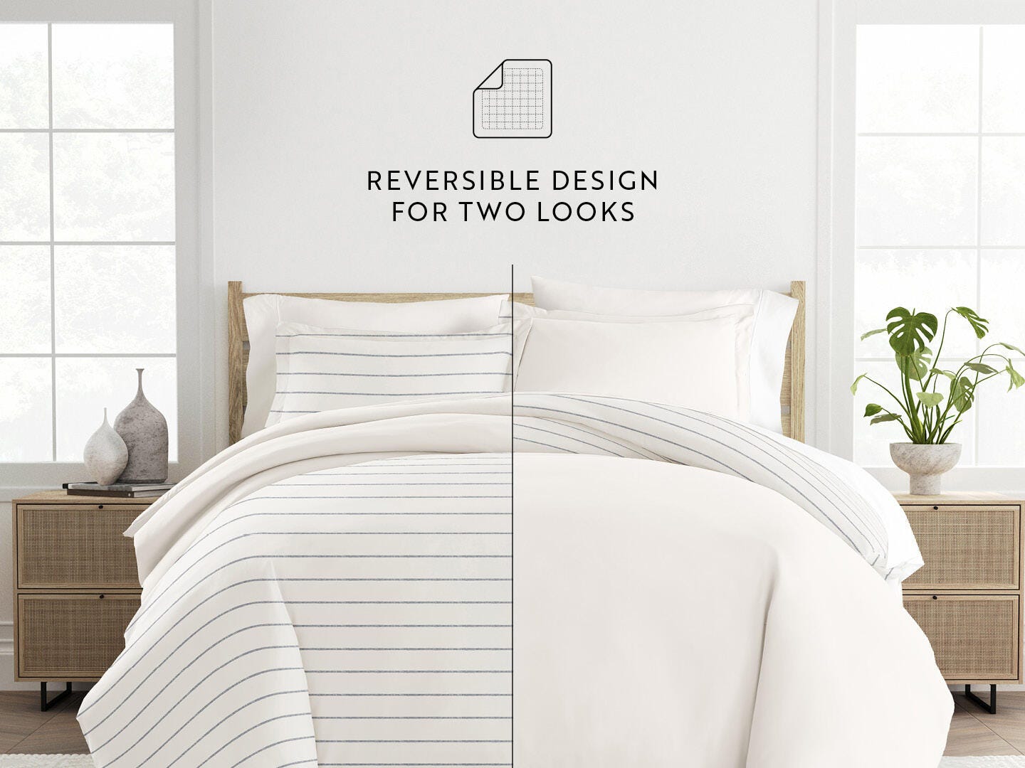 iEnjoy Home Harbor 2 Piece Twin/Twin XL Duvet Set, Ivory, large