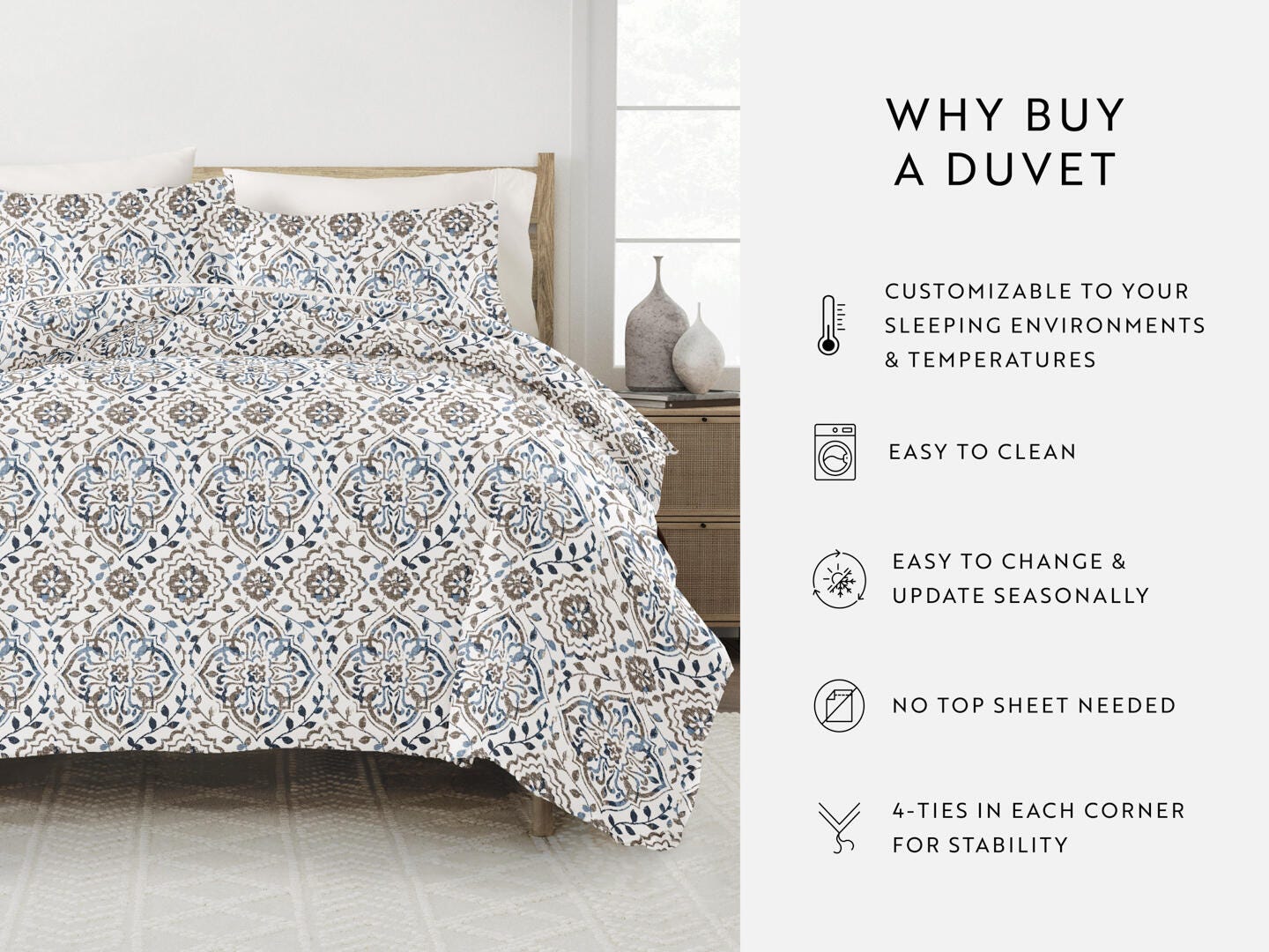 iEnjoy Home Oasis 2 Piece Twin/Twin XL Duvet Set, Taupe, large