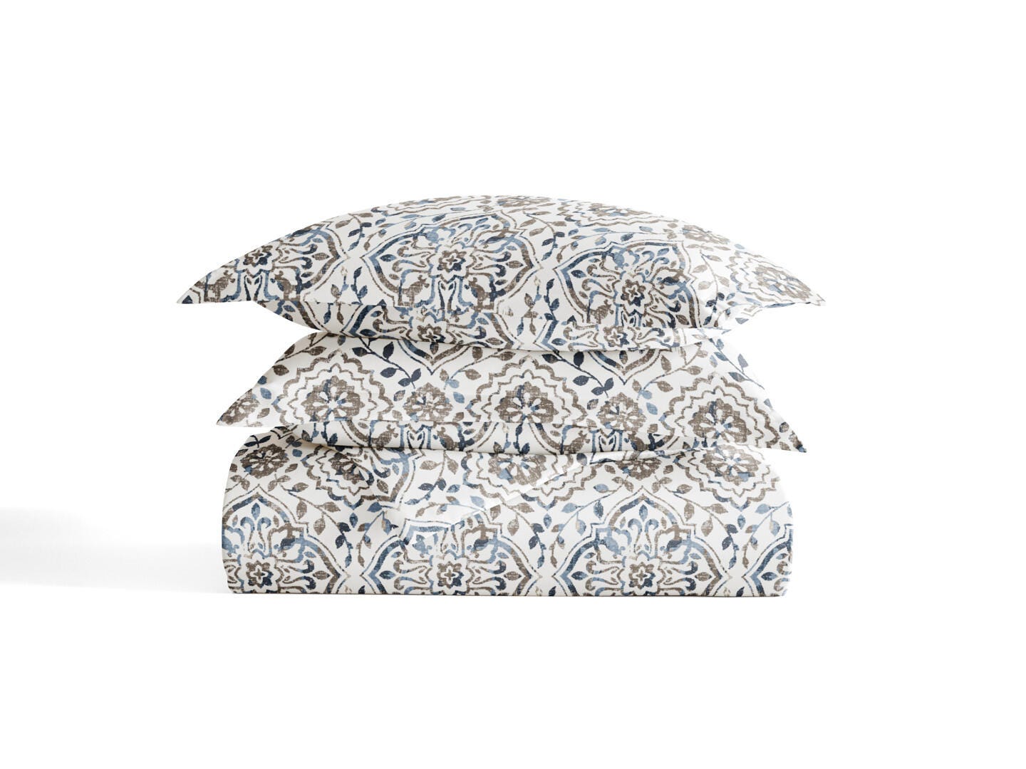 iEnjoy Home Oasis 3 Piece Full/Queen Duvet Set, Taupe, rollover