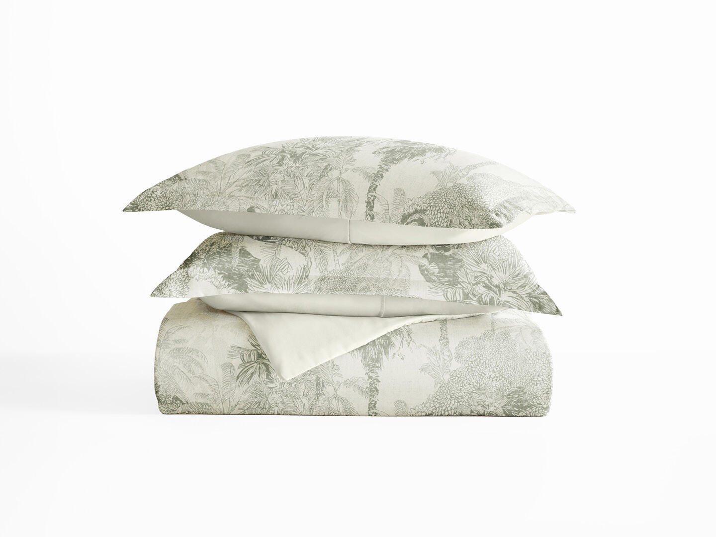 iEnjoy Home Paradise 3 Piece Full/Queen Duvet Set, Eucalyptus, rollover