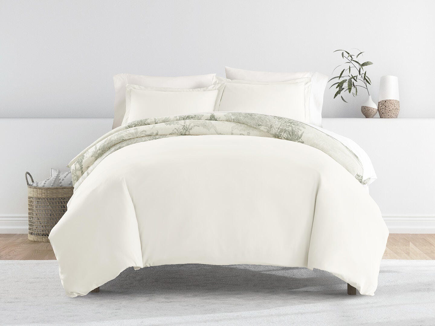 iEnjoy Home Paradise 3 Piece Full/Queen Duvet Set, Eucalyptus, large