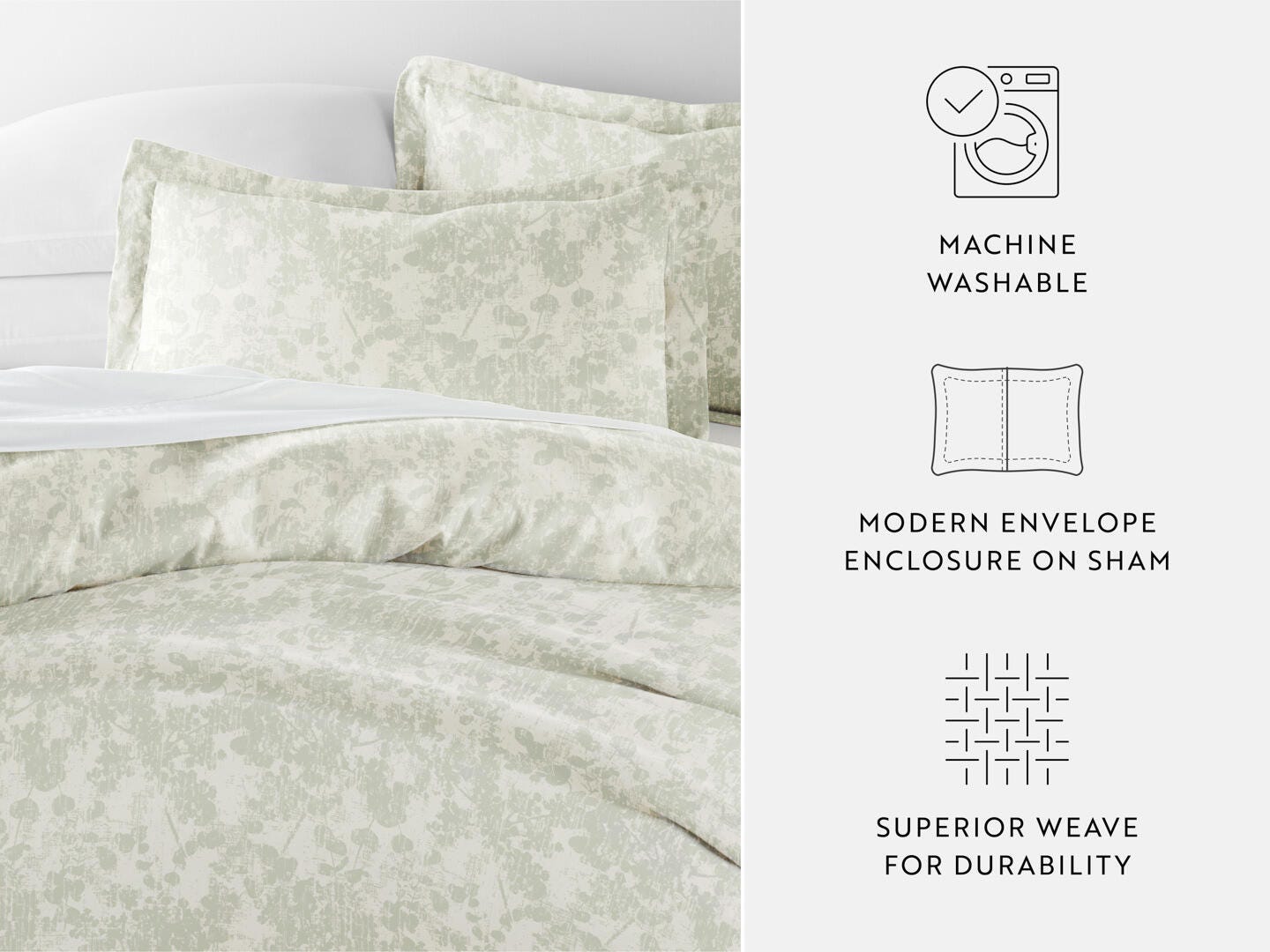 iEnjoy Home Mist 2 Piece Twin/Twin XL Duvet Set, Green Mist, large