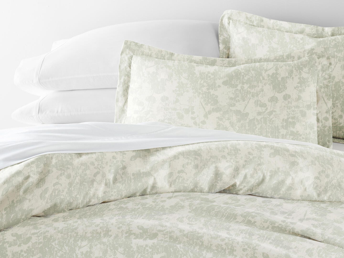iEnjoy Home Mist 3 Piece Full/Queen Duvet Set, Green Mist, large