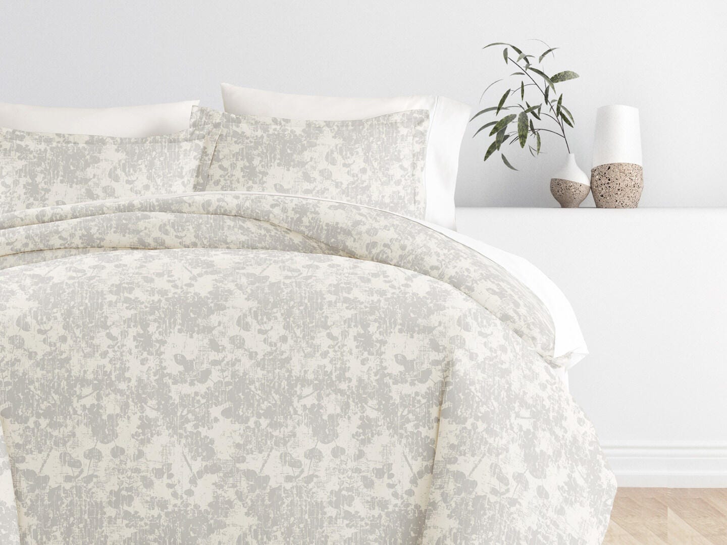 iEnjoy Home 2 Piece Twin/Twin XL Duvet Set, Light Gray, large
