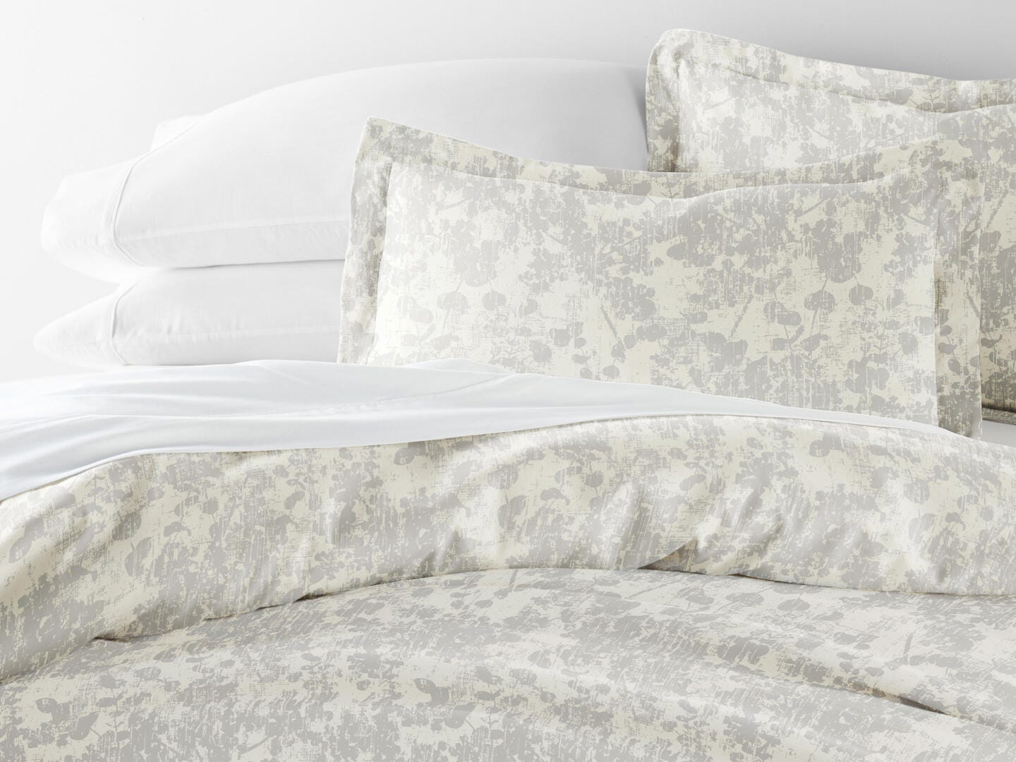iEnjoy Home 3 Piece Full/Queen Duvet Set, Light Gray, large