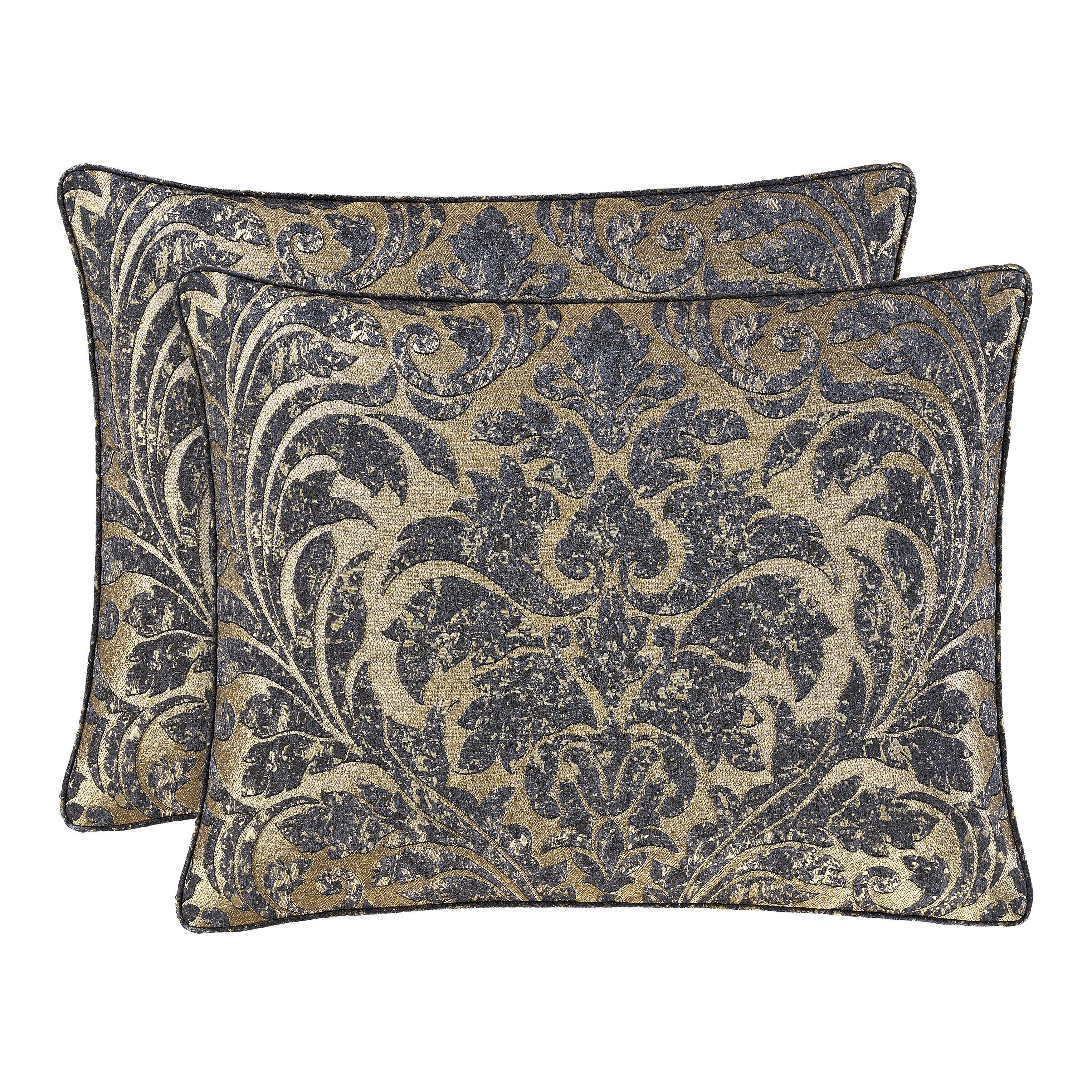 J. Queen New York Glimmerstone 4 Piece Queen Comforter Set, Indigo/Gold, large