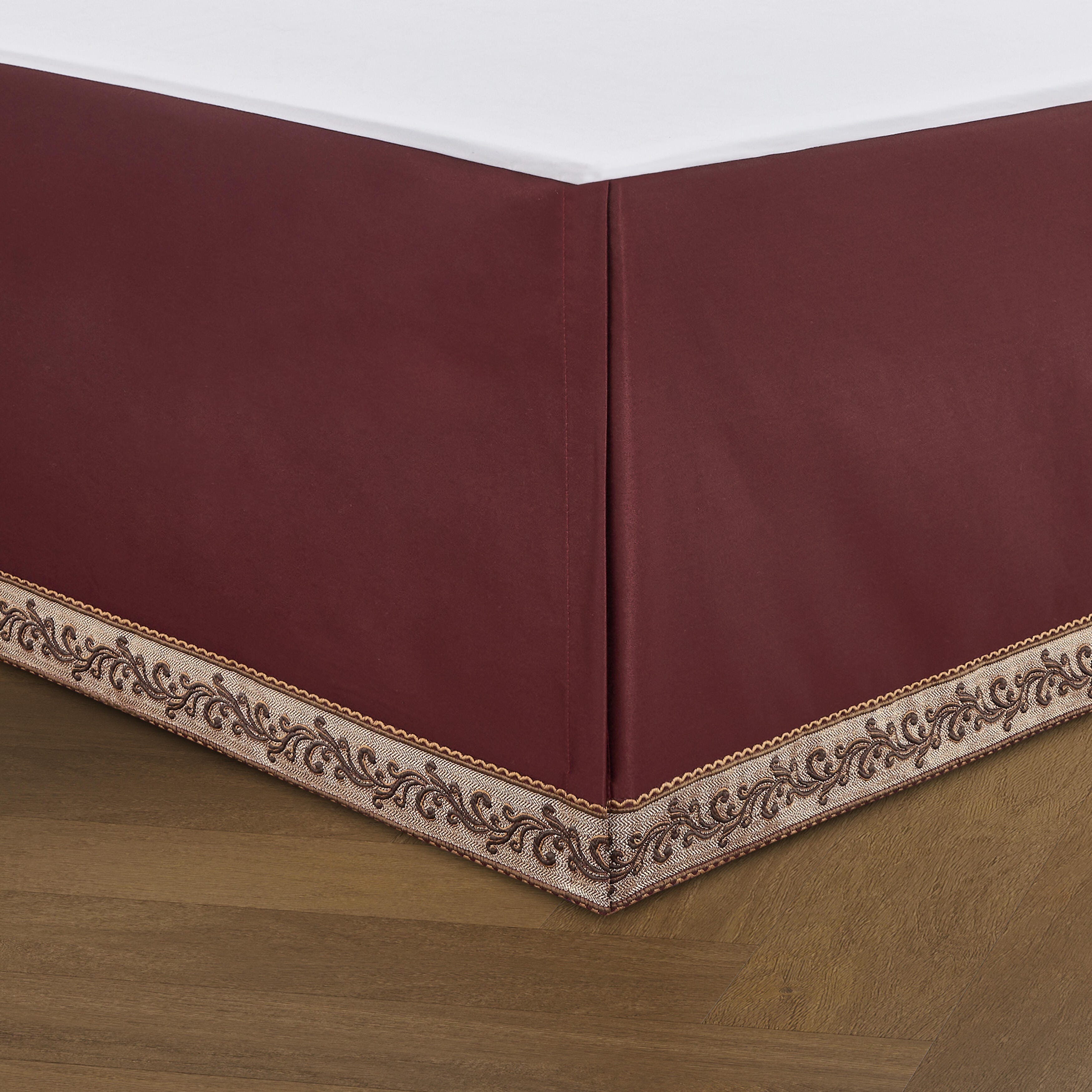J. Queen New York Phyllis 4 Piece Queen Comforter Set, Burgundy, large
