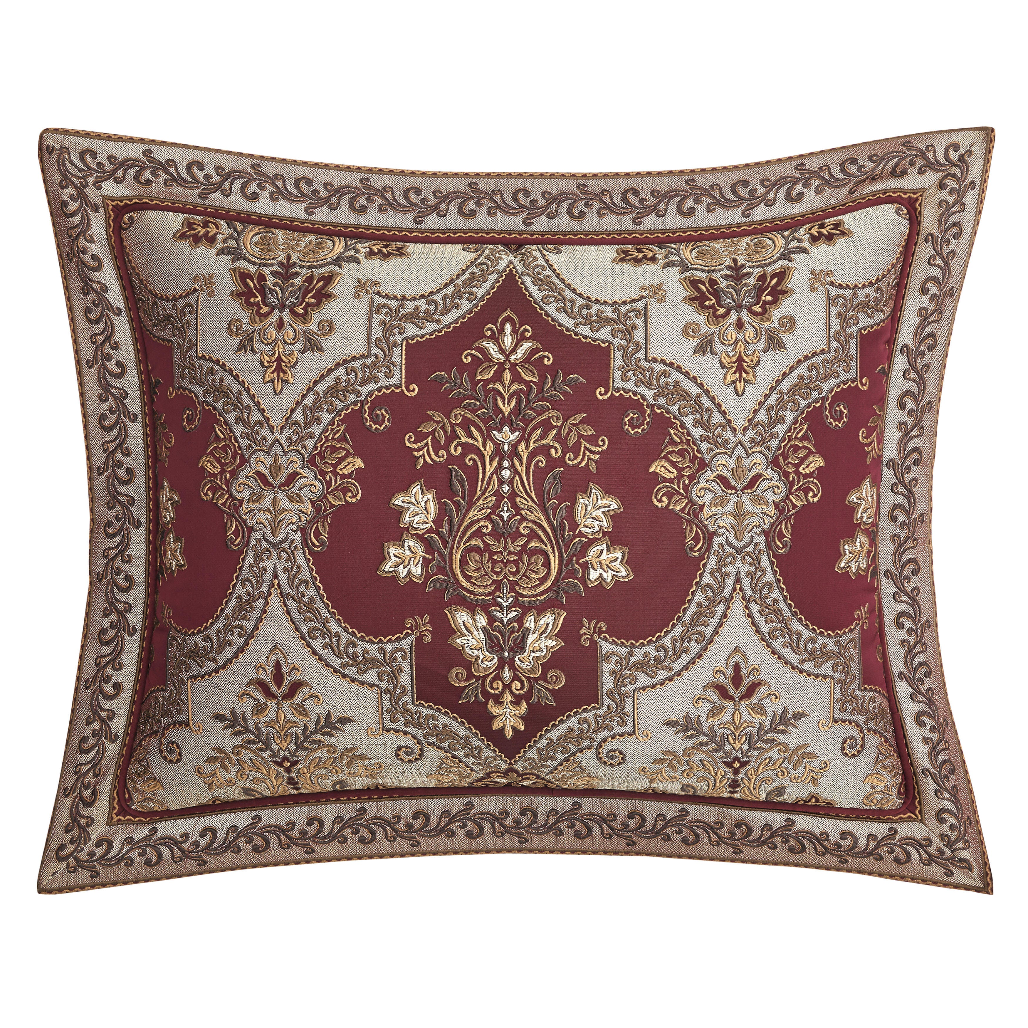 J. Queen New York Phyllis 4 Piece King Comforter Set, Burgundy, large