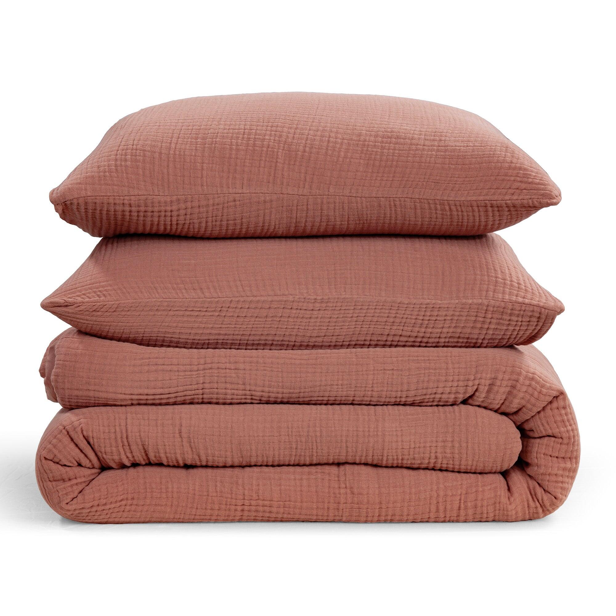 HiEnd Accents Voile 3 Piece King Comforter Set, Clay, rollover