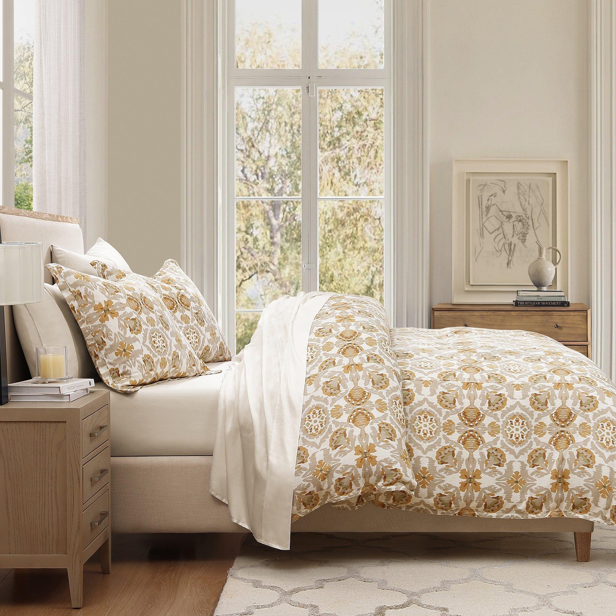 HiEnd Accents Andie 3 Piece King Comforter Set, Tuscan Yellow, large