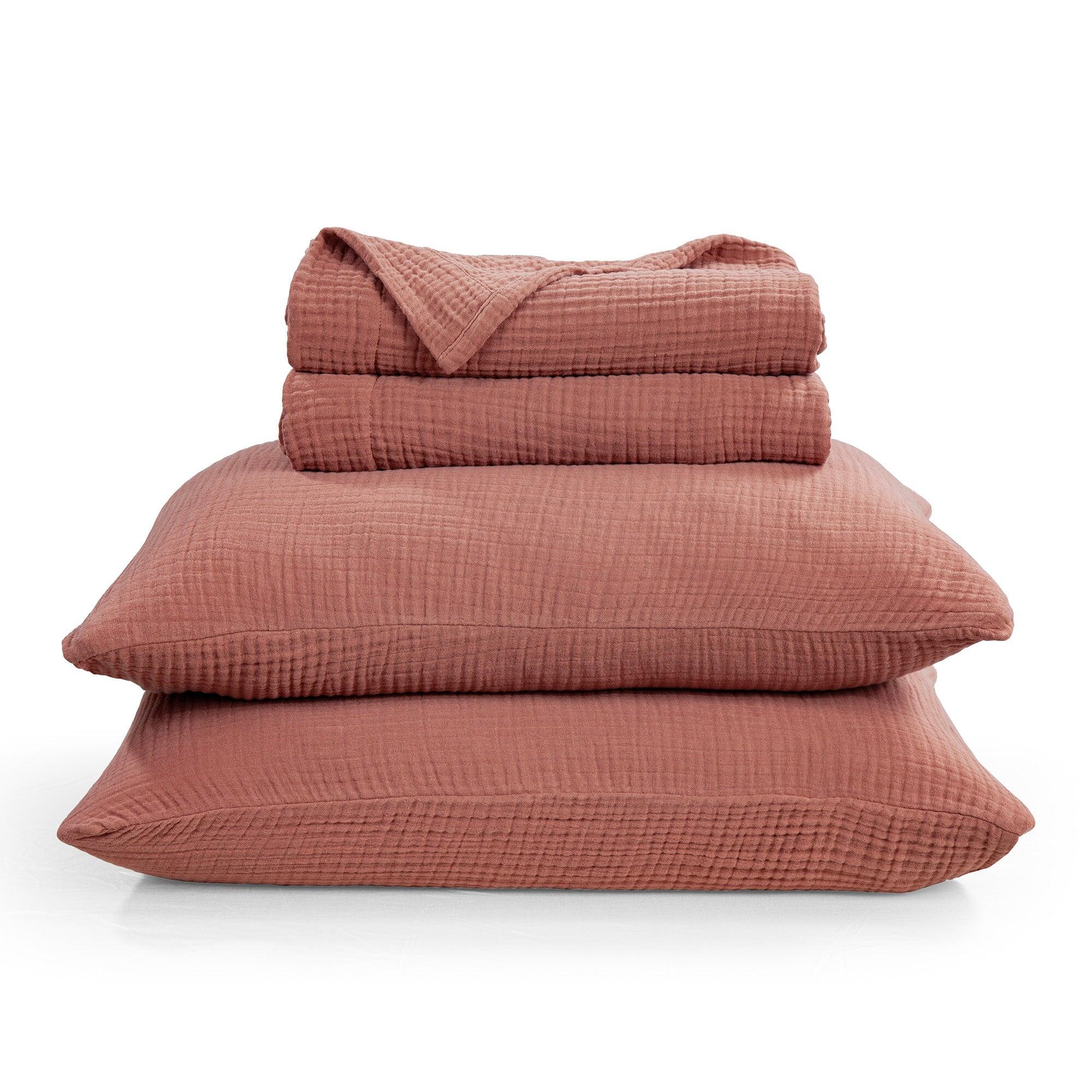 HiEnd Accents Voile 3 Piece Full/Queen Quilt Set, Clay, rollover