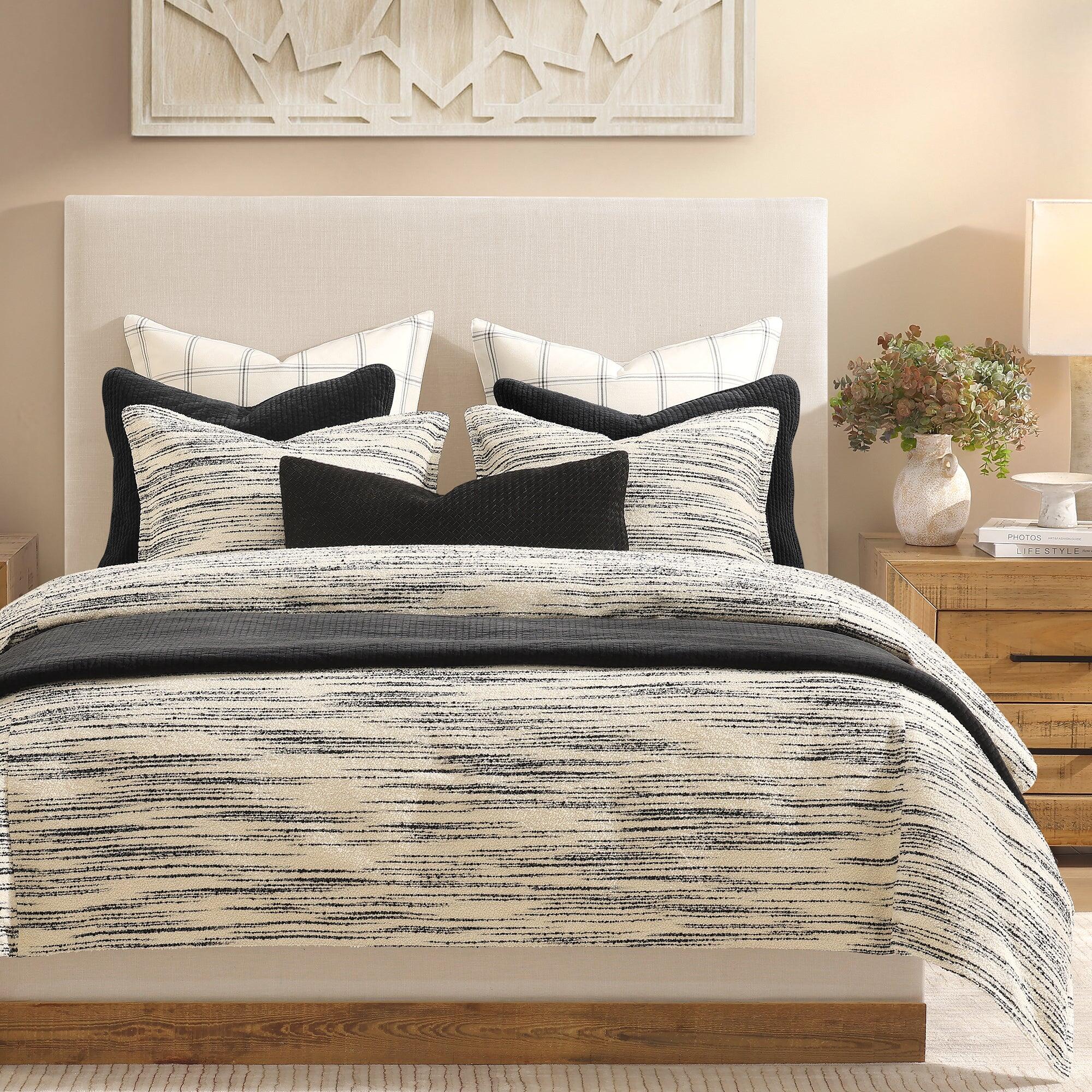 HiEnd Accents Cosmo 3 Piece King Comforter Set, White, large