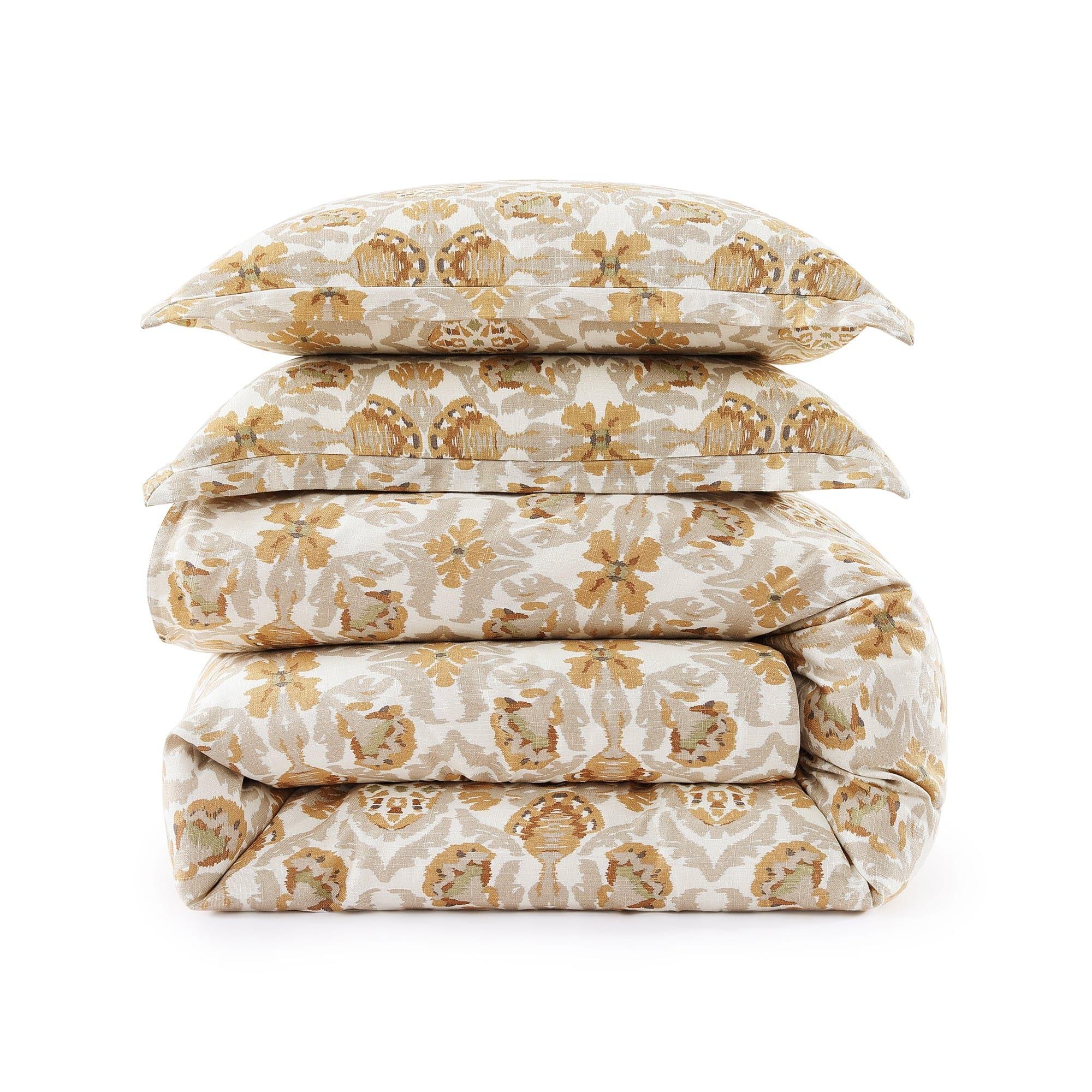 HiEnd Accents Andie 3 Piece Queen Duvet Cover Set, Tuscan Yellow, rollover