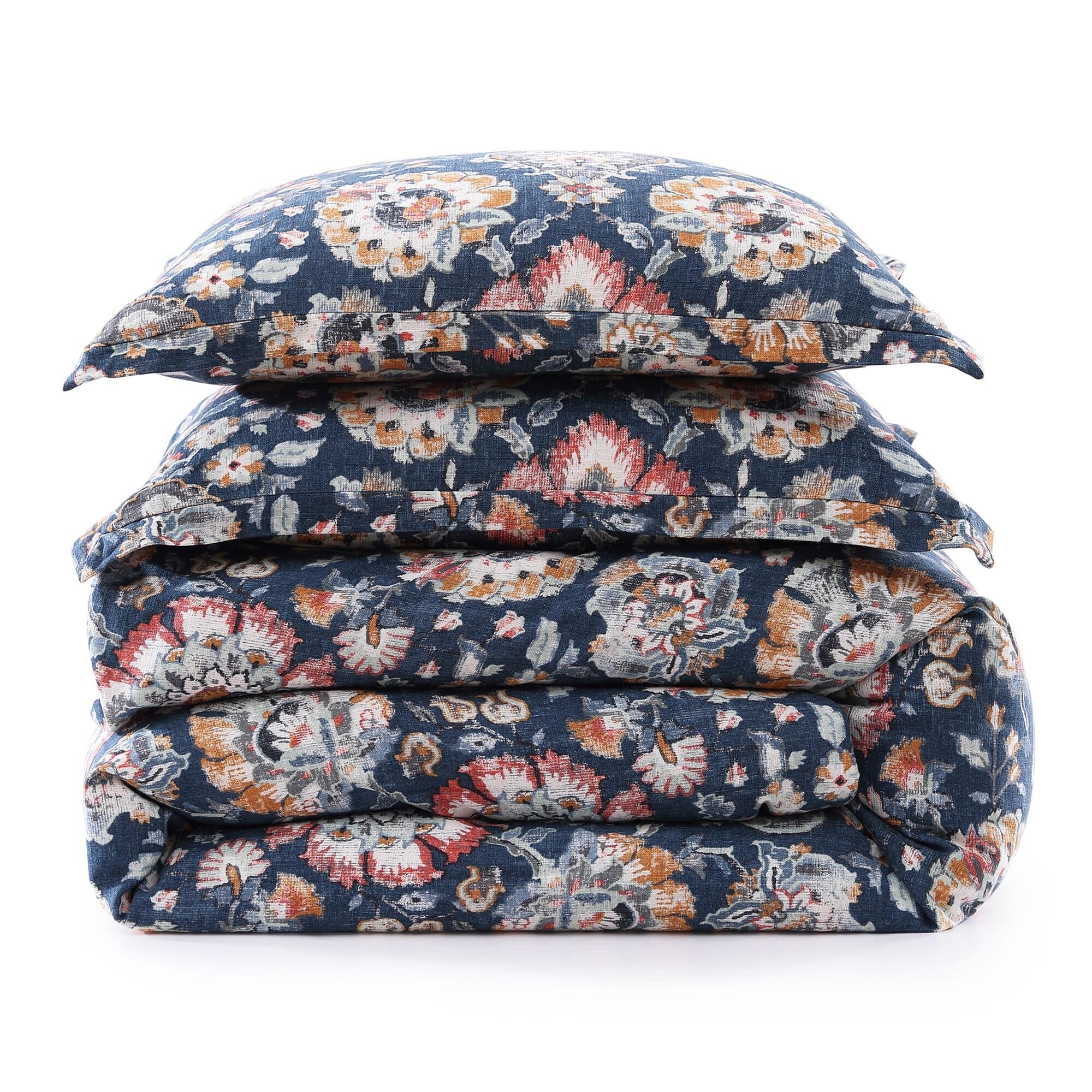 HiEnd Accents Derby 3 Piece Queen Comforter Set, Sapphire, rollover