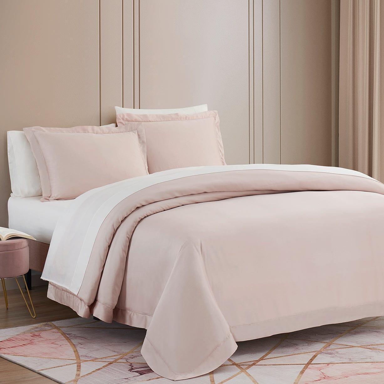 HiEnd Accents Lyocell 3 Piece Queen Duvet Cover Set, Blush, large