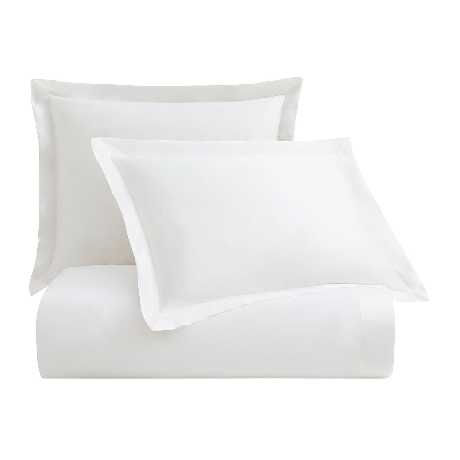 HiEnd Accents Lyocell 3 Piece King Duvet Cover Set, White, rollover