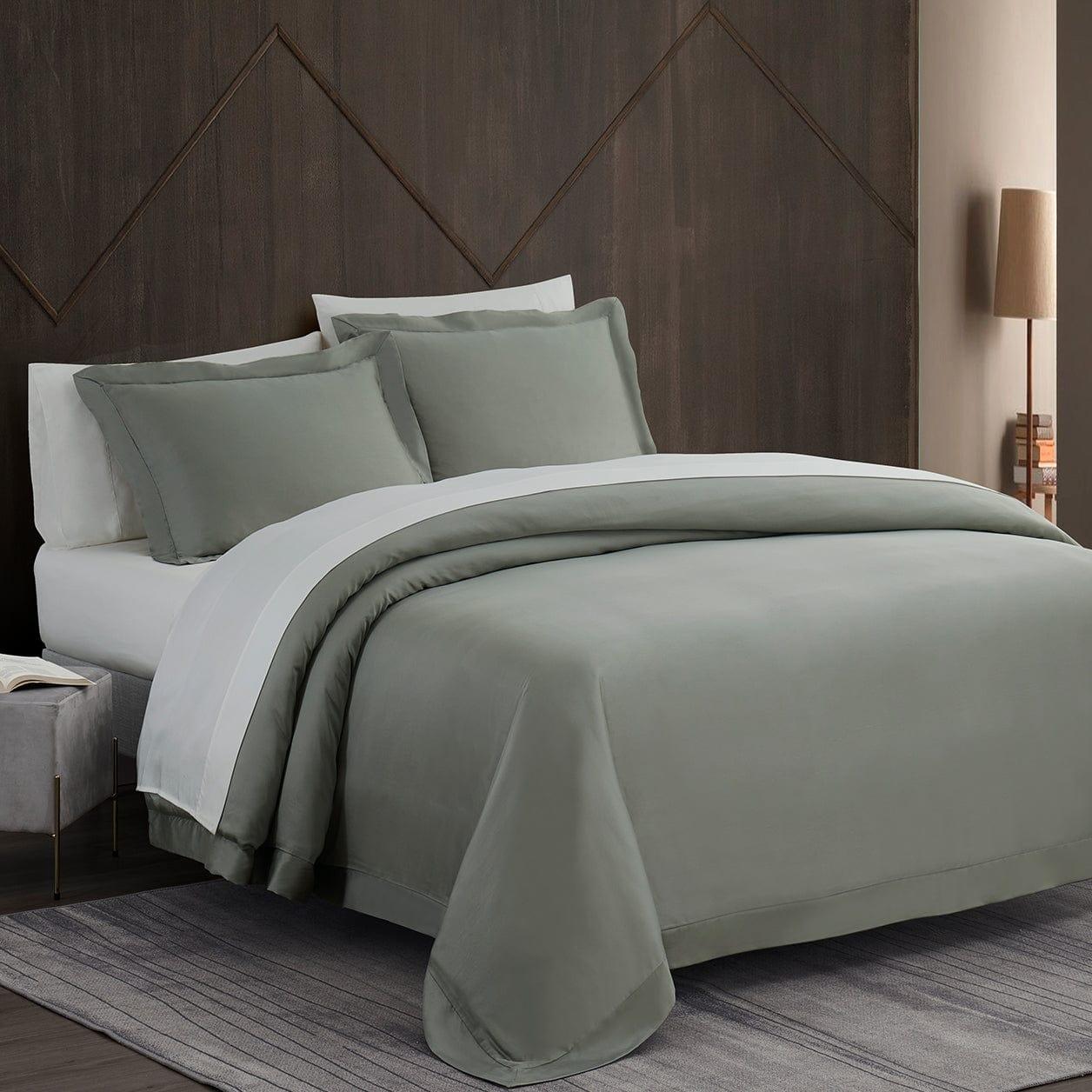 HiEnd Accents Lyocell 3 Piece King Duvet Cover Set, Sage, large