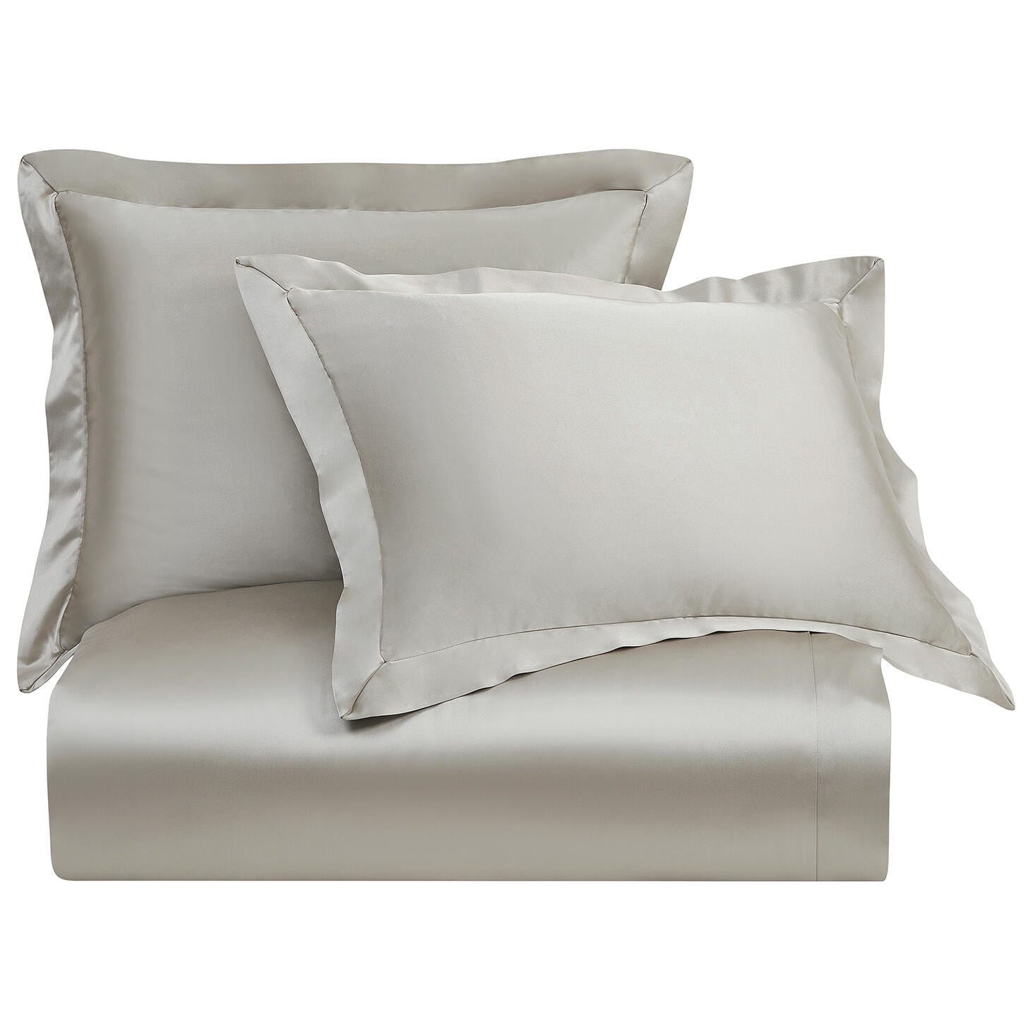 HiEnd Accents High Shine 3 Piece Queen Duvet Cover Set, Champagne, rollover