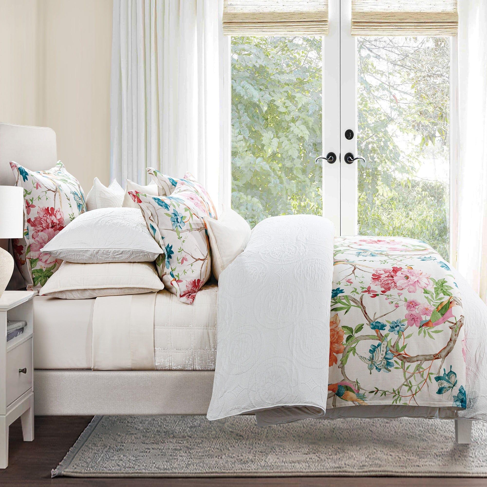HiEnd Accents Rowan Washed 3 Piece Queen Comforter Set, Garden Green, large