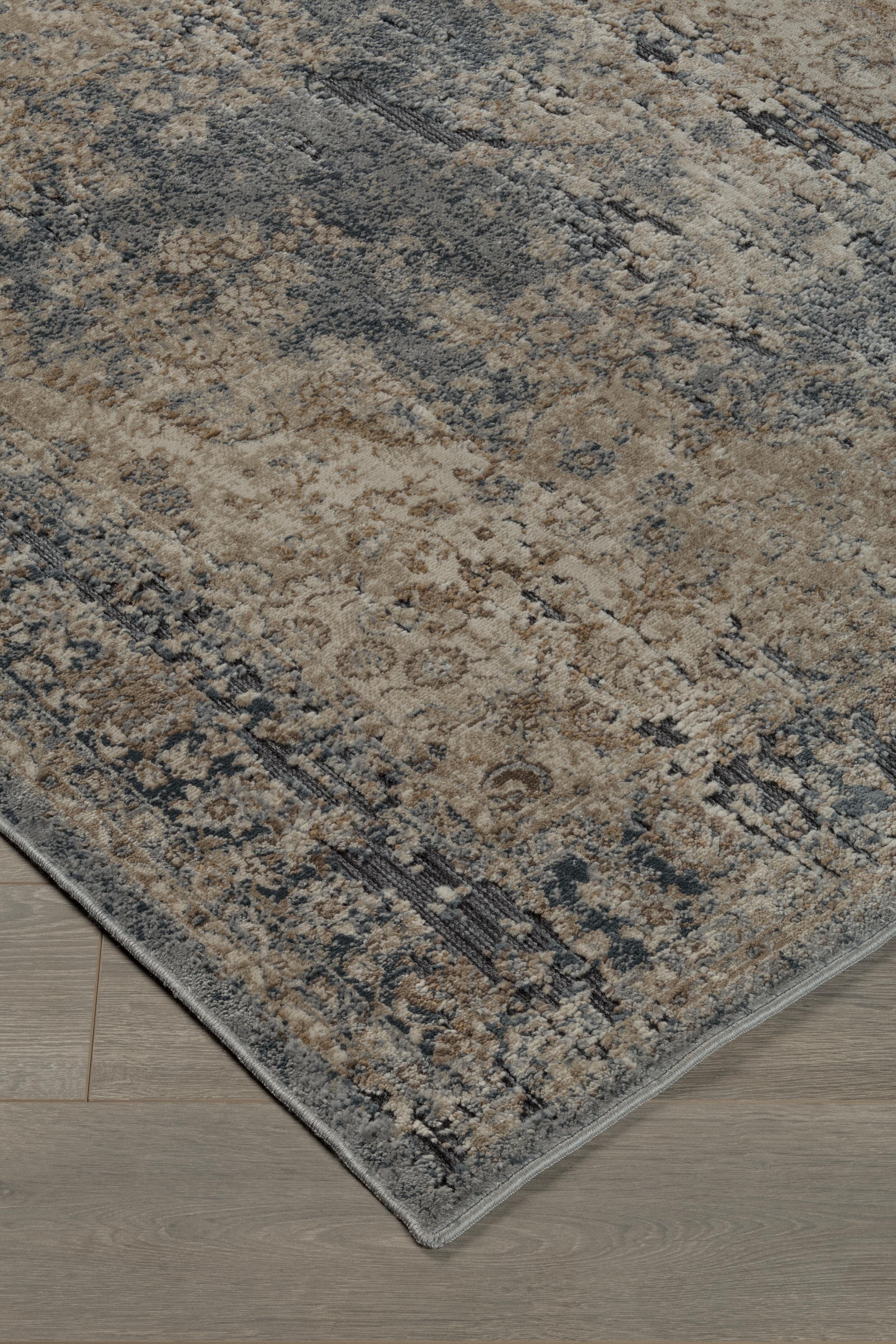 South 5' x 7' Rug, Blue/Beige, rollover