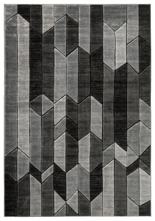 Chayse 5' x 6'7" Rug, Black/Gray, large