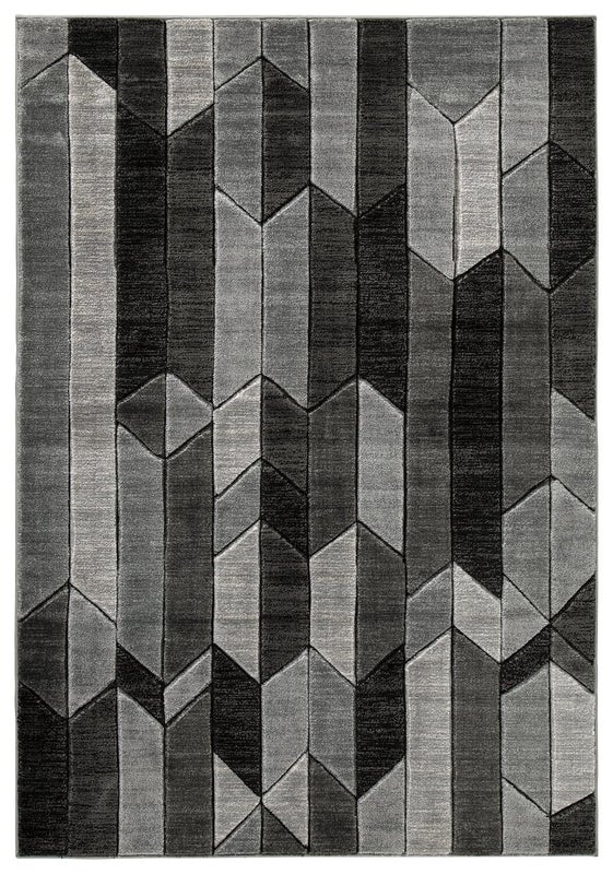 Chayse 5' x 6'7" Rug, Black/Gray