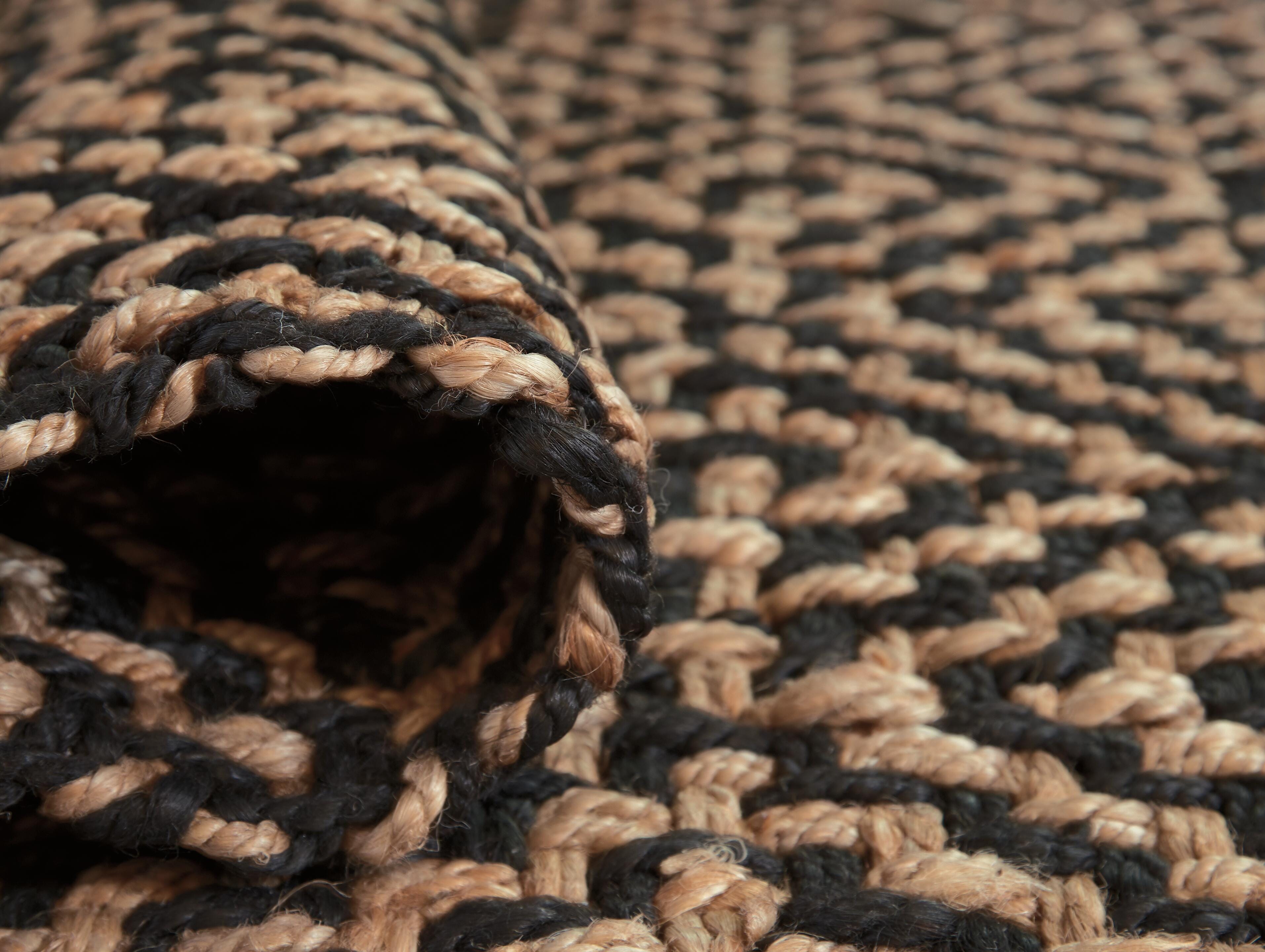 Broox 5' x 7' Rug, Natural/Black, large