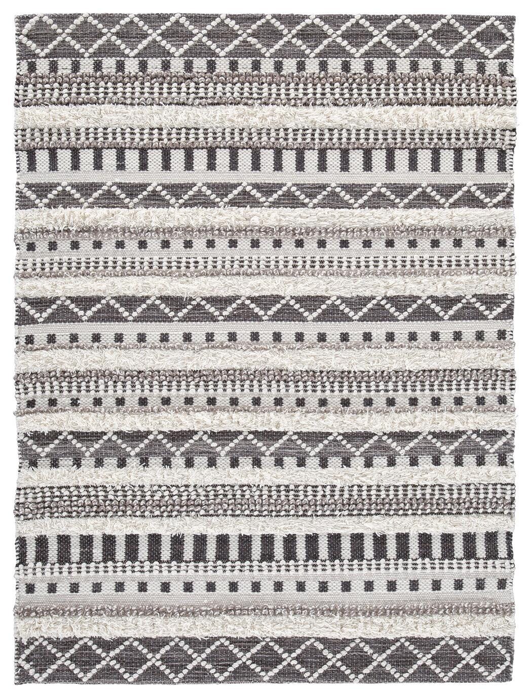 Karalee 5' x 7' Rug, Ivory/Brown, large
