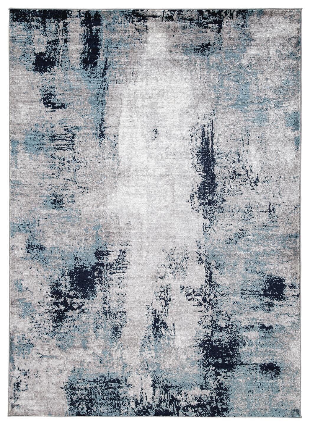 Leonelle 7'10" x 10' Rug, White/Blue/Gray, large