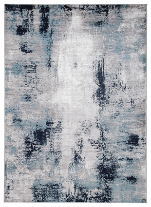 Leonelle 7'10" x 10' Rug, White/Blue/Gray, large