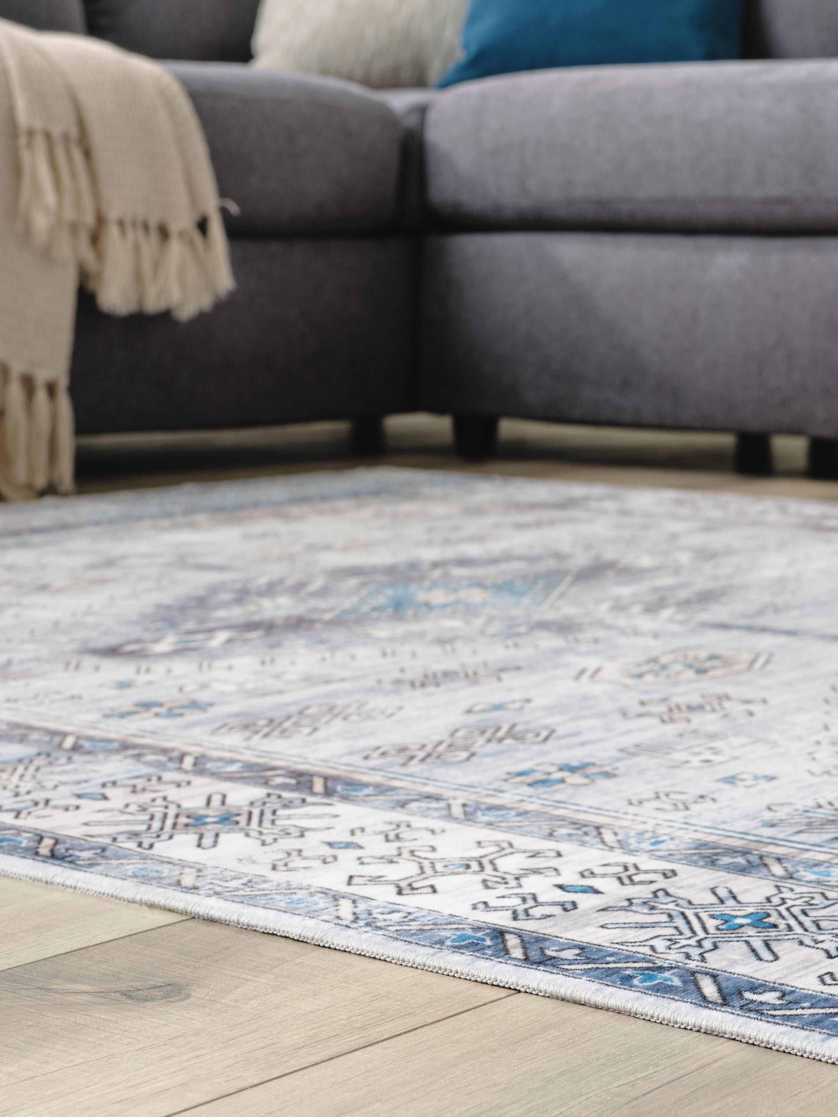 Hebruns 5' x 7' Washable Rug, , large