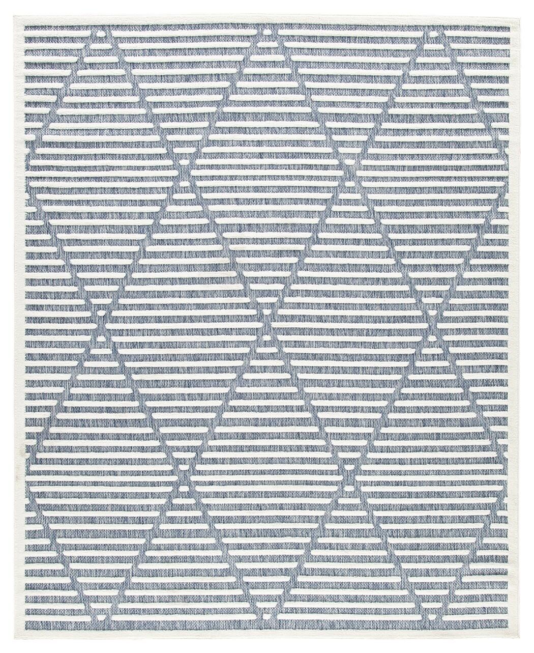 Finnlett 7'10" x 9'10" Rug, Cream/Blue, large