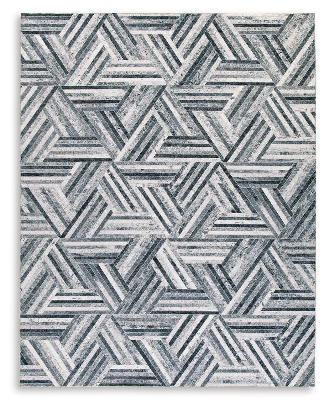 Adalock 7'10" x 10' Rug, Gray/Cream, large