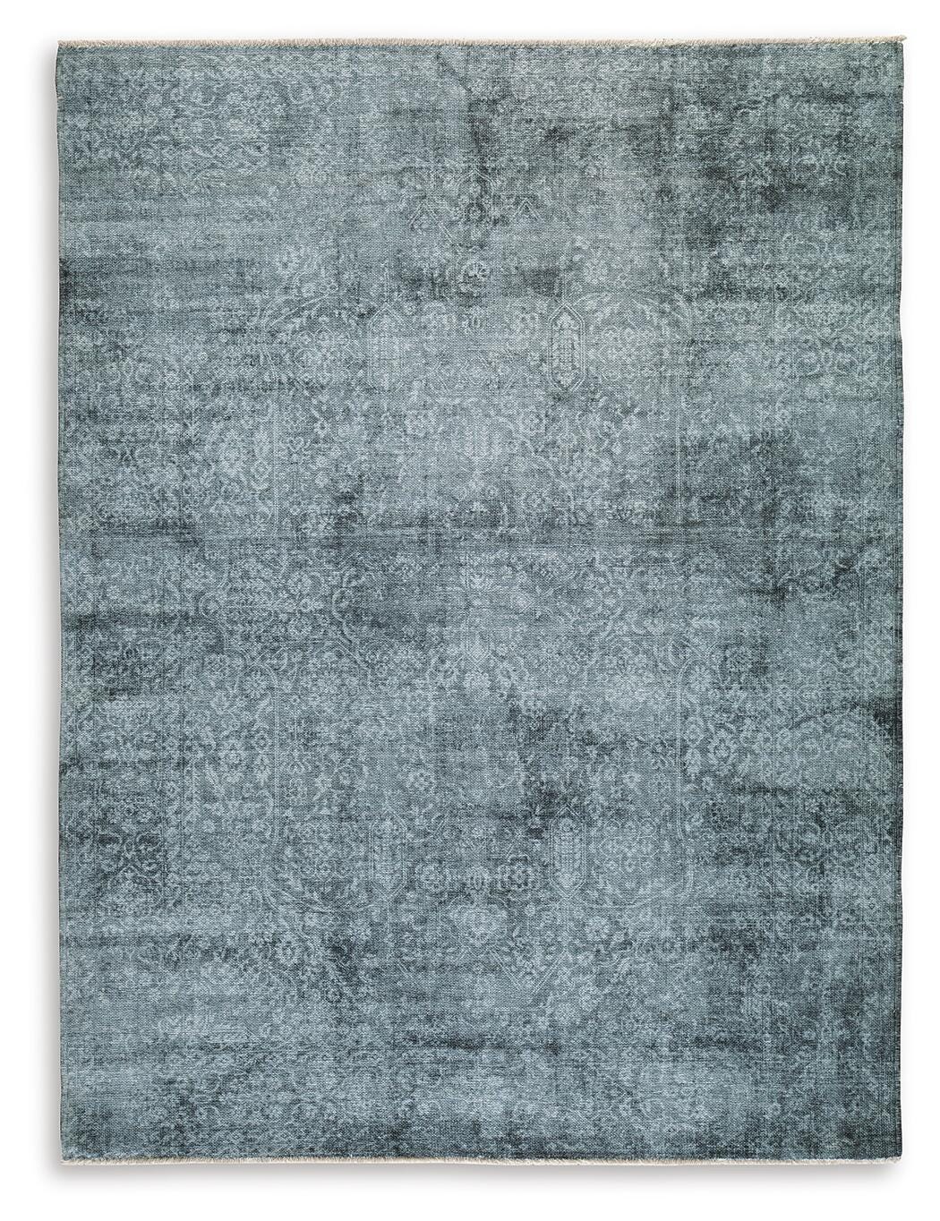 Rhysill 8' x 10' Rug, Teal, large