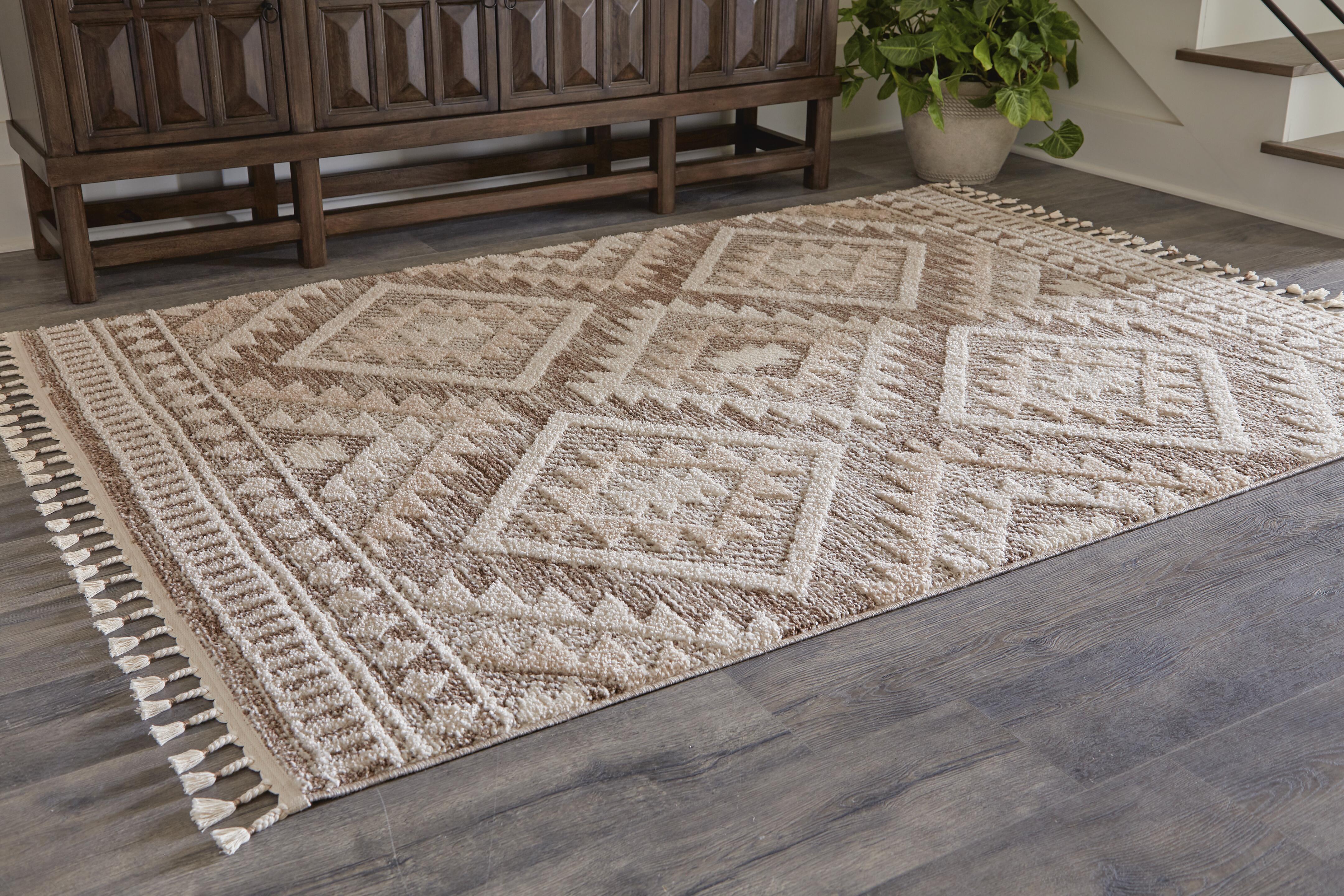 Odedale 8' x 10' Rug, Tan/Cream, rollover