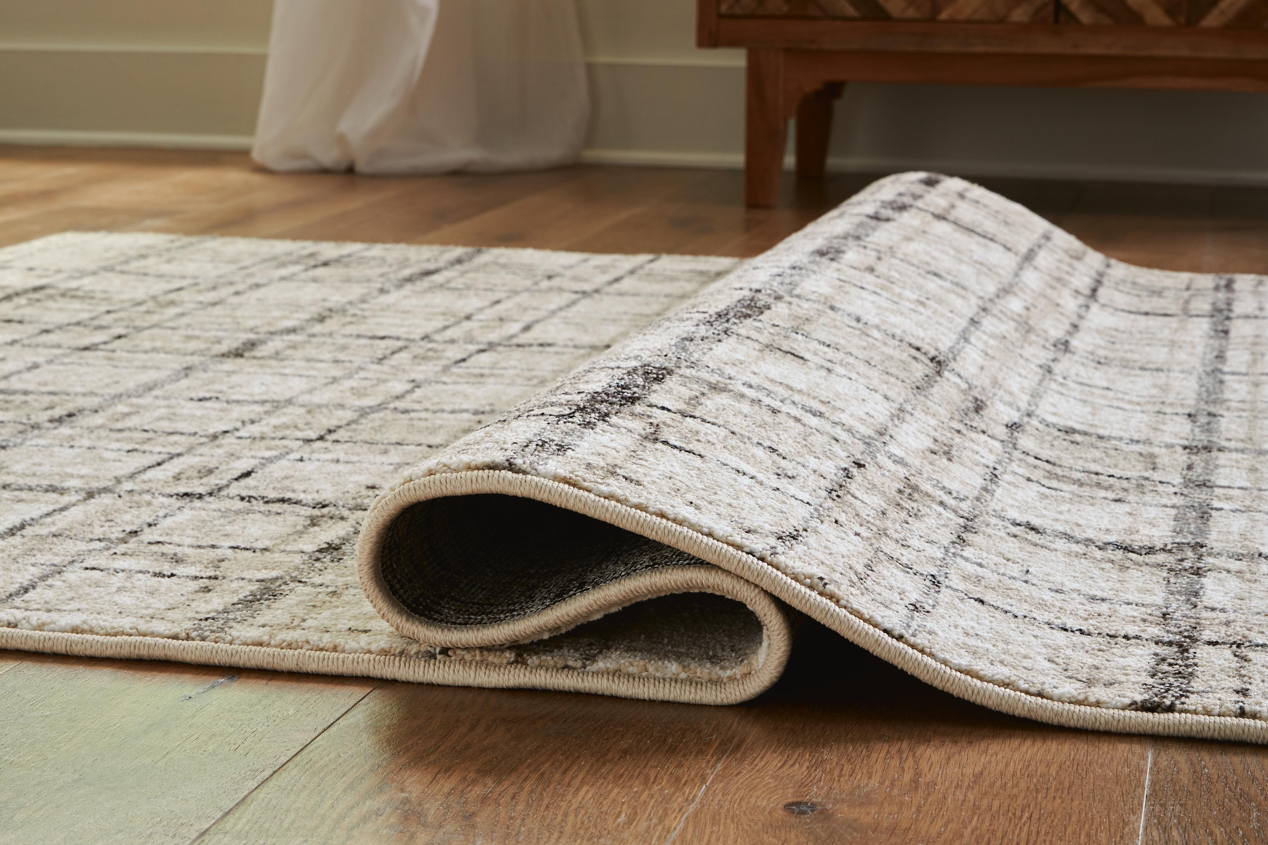 Azmerilla 7'10" x 10' Rug, Cream/Brown/Gray, large