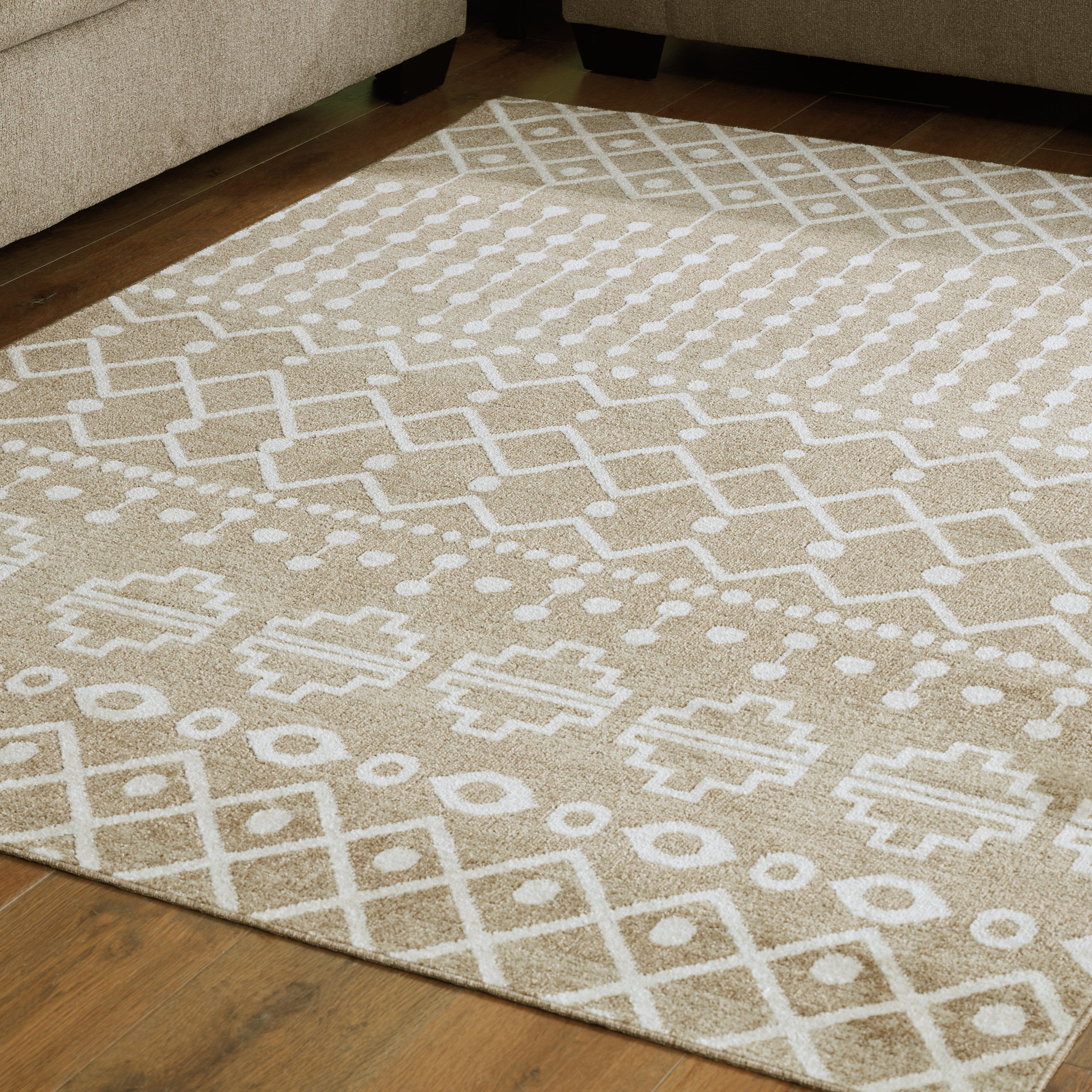 Bunchly 4'11" x 7'2" Washable Rug, , large