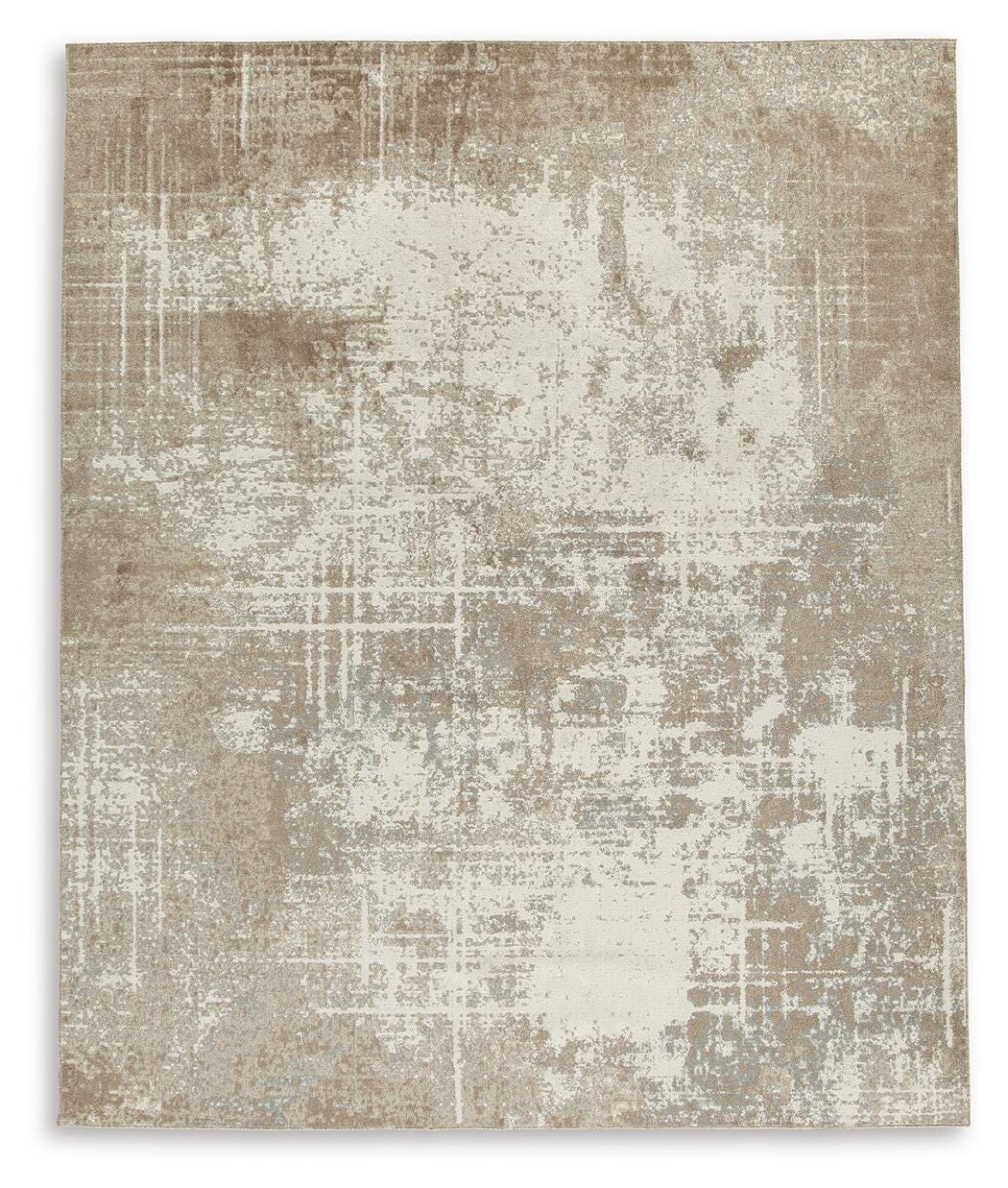 Grifflain 7'10" x 10'3" Washable Rug, Tan/Brown/Gray, large