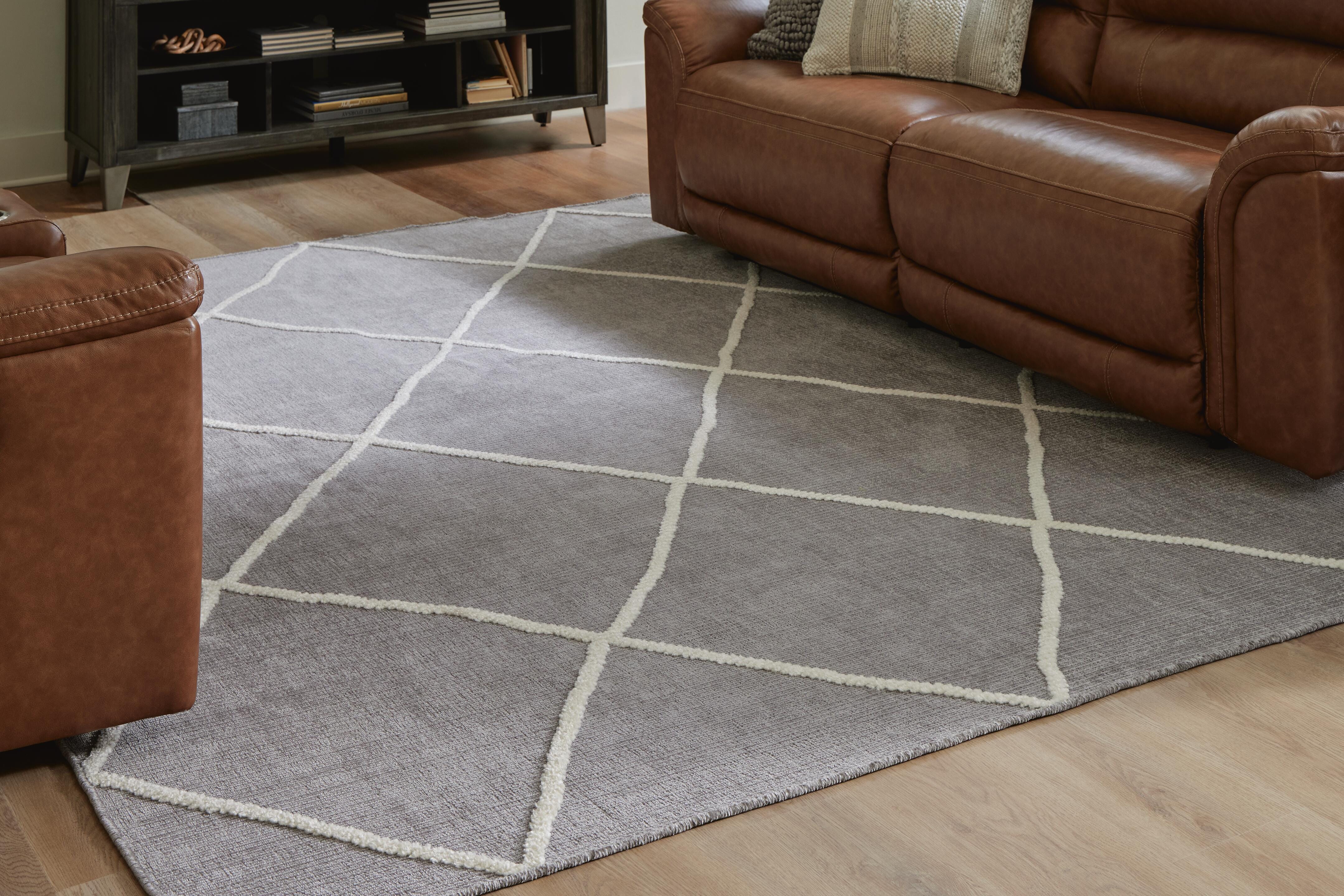 Stardo 7'11" x 10'2" Washable Rug, Gray/Ivory, large