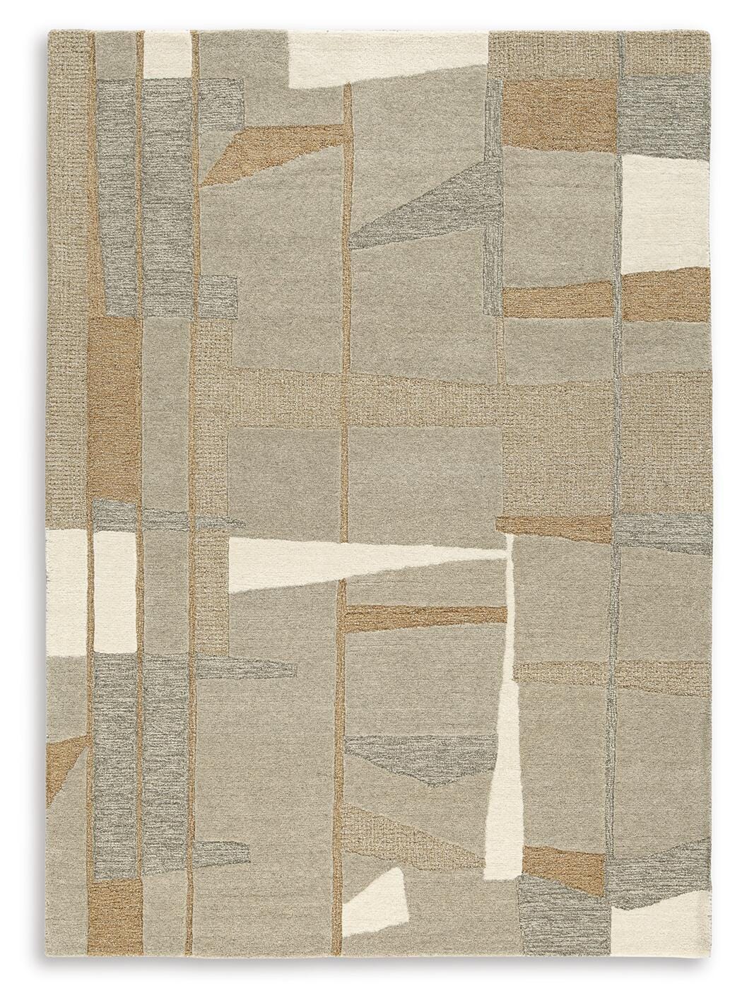Abbotton 8' x 10' Rug, Taupe/Gray/Caramel, large