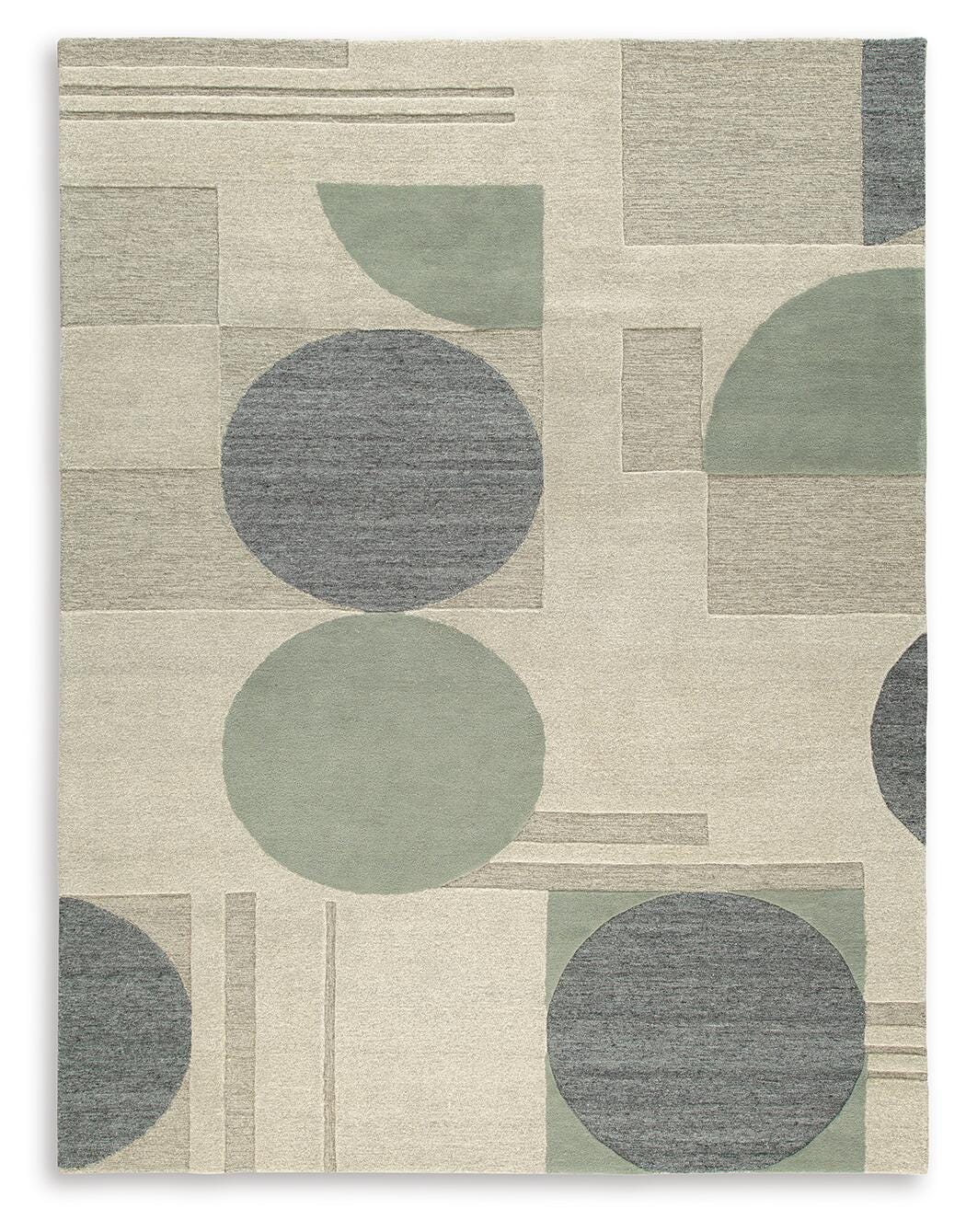 Dallane 8' x 10' Rug, Linen/Blue/Green, large