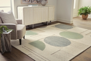 Dallane 8' x 10' Rug, Linen/Blue/Green, rollover