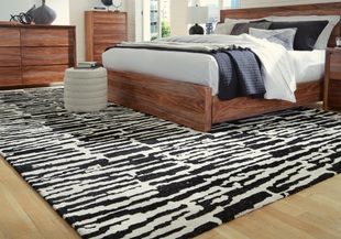 Bramshaw 10' x 14' Rug, Black/Ivory, rollover