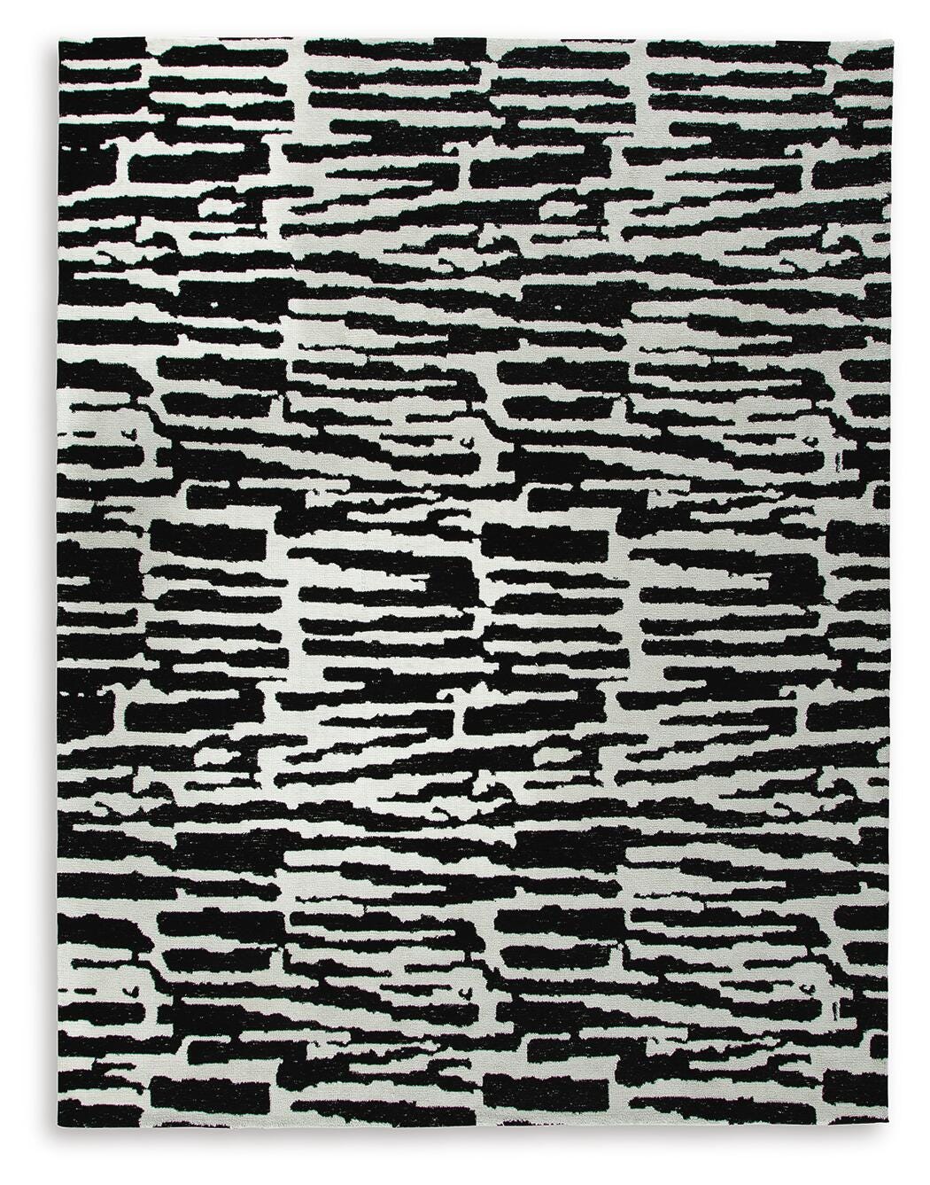 Bramshaw 8' x 10' Rug, Black/Ivory, large