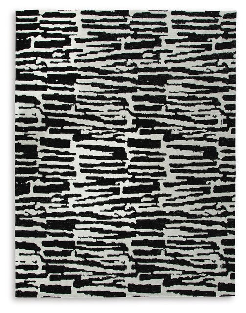 Bramshaw 8' x 10' Rug, Black/Ivory